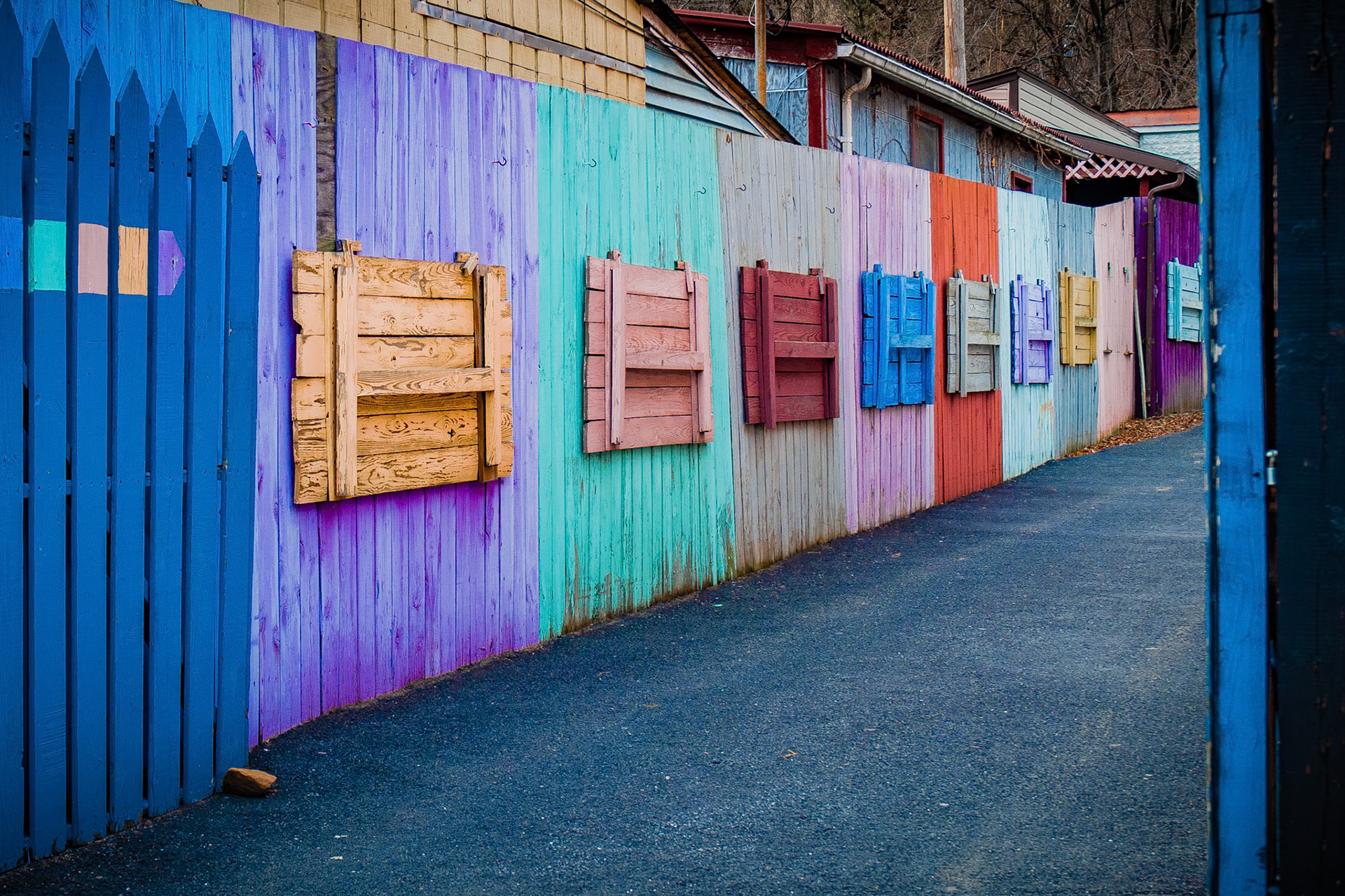 Brightly Painted Fence Berkeley Springs