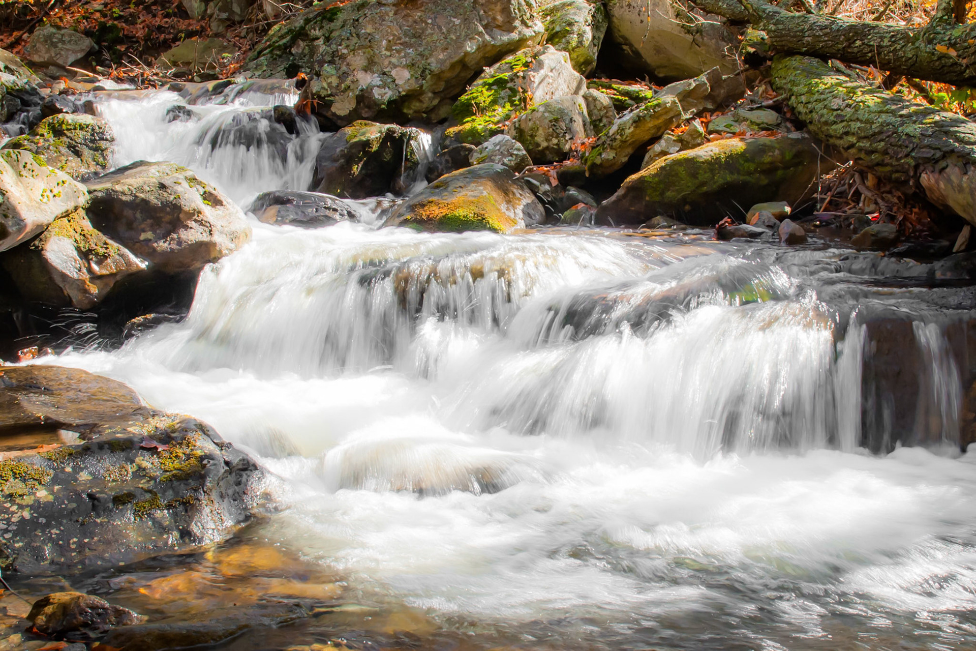 Closer View of Cascading Falls