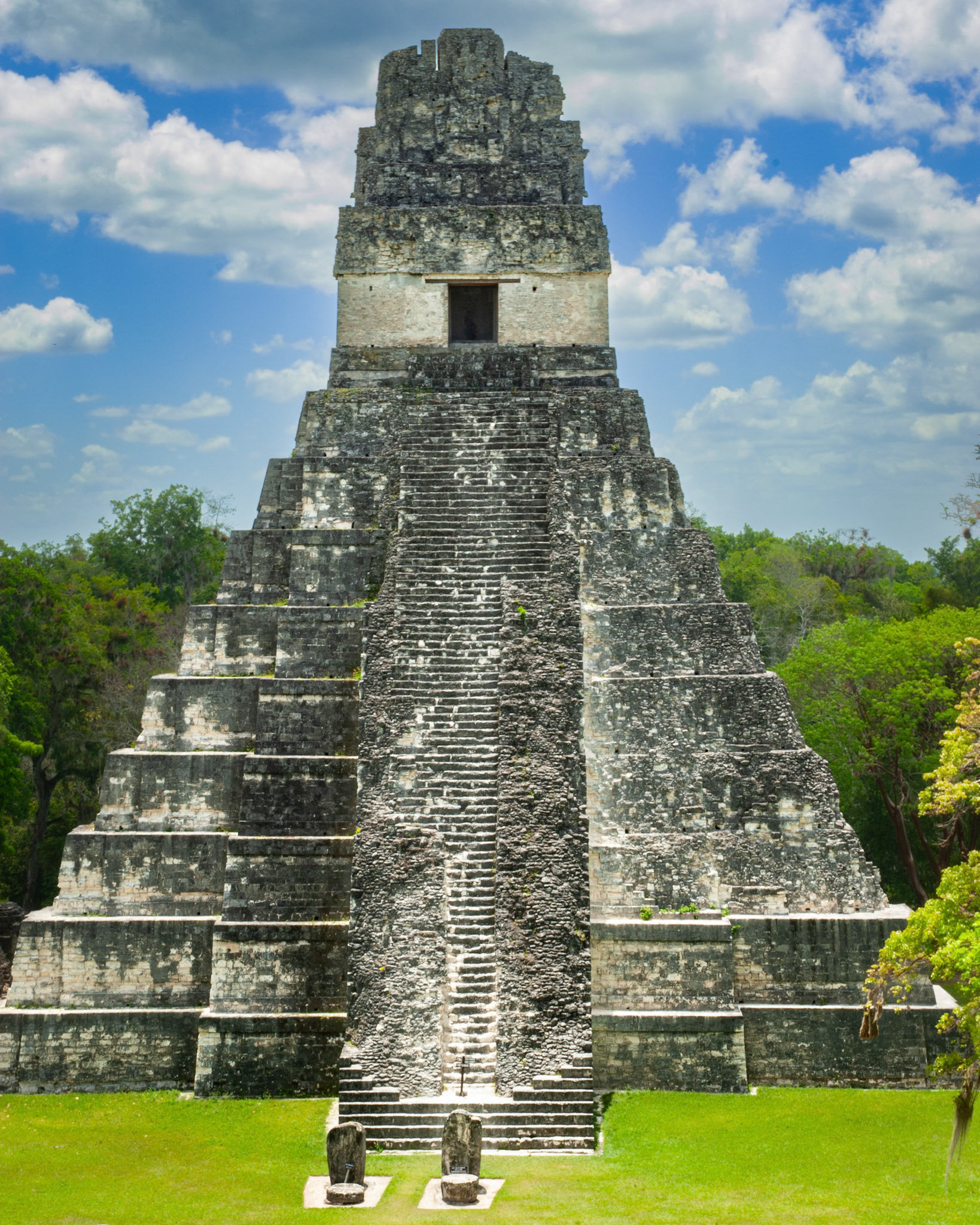 Tikal Mayan Temple Front