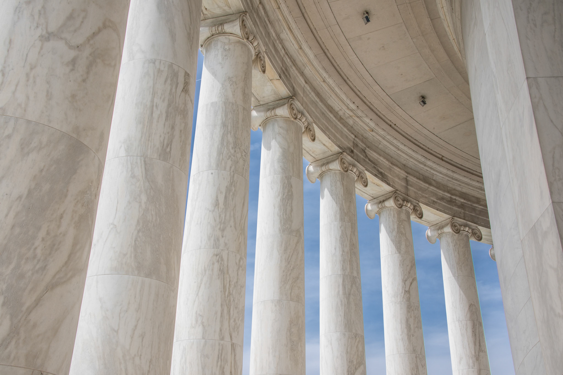 Columns at the Jefferson Memorial