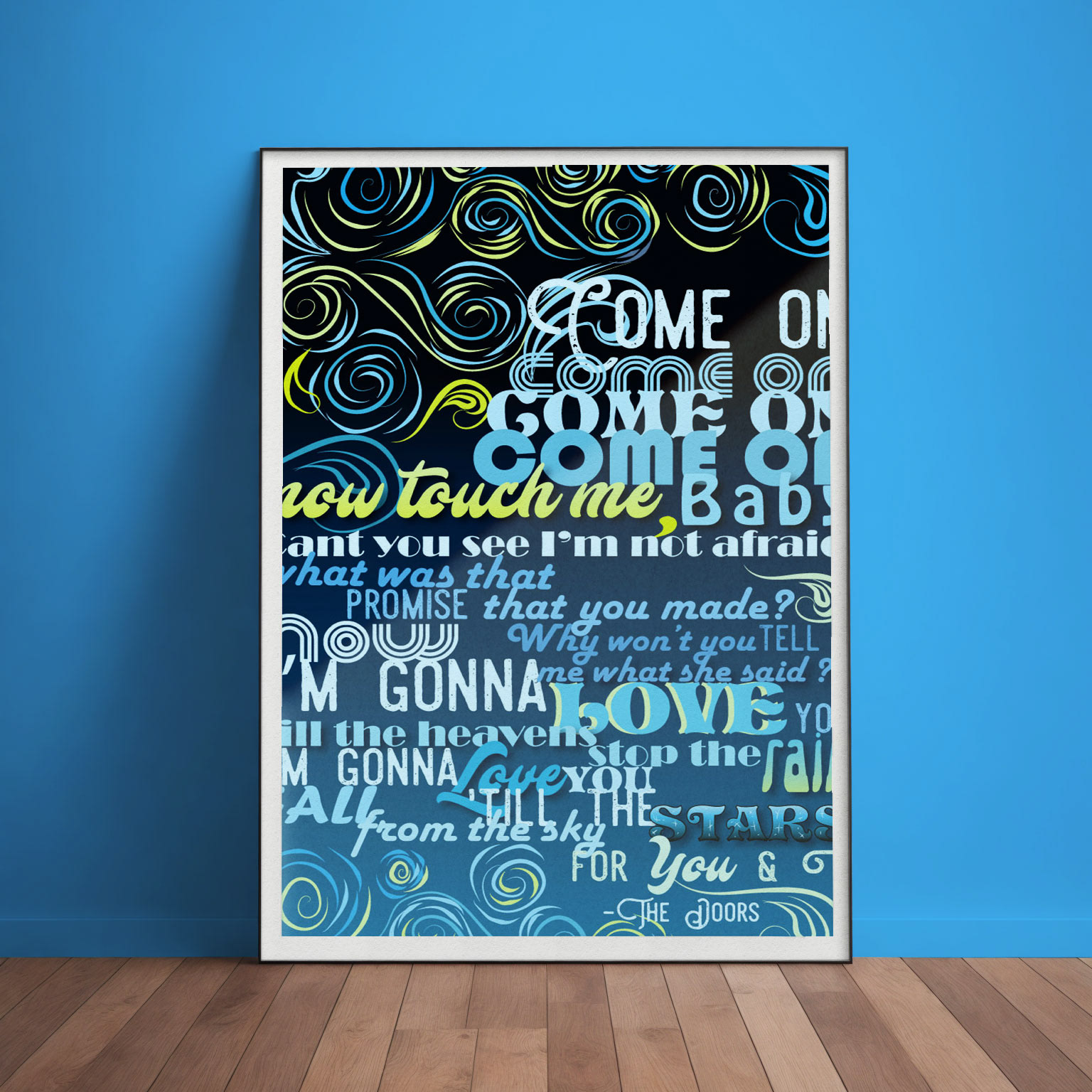 The Doors Typography Lyric Poster