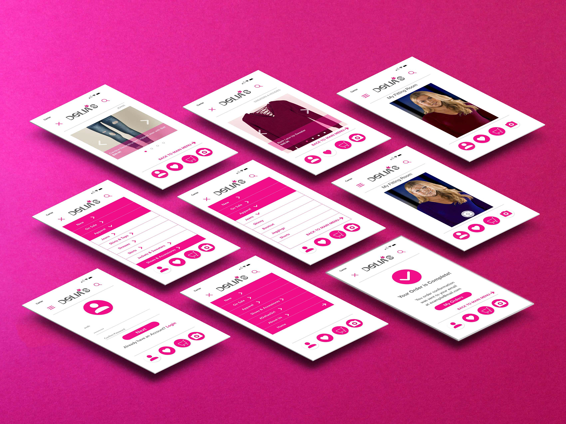 Screens for App