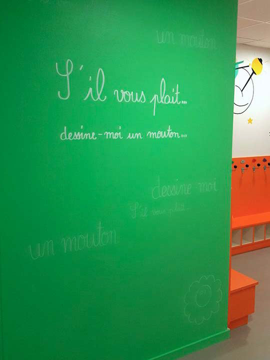 Peinture murale Le Petit Prince • Pôle Petite enfance Le Petit Prince • Oullins