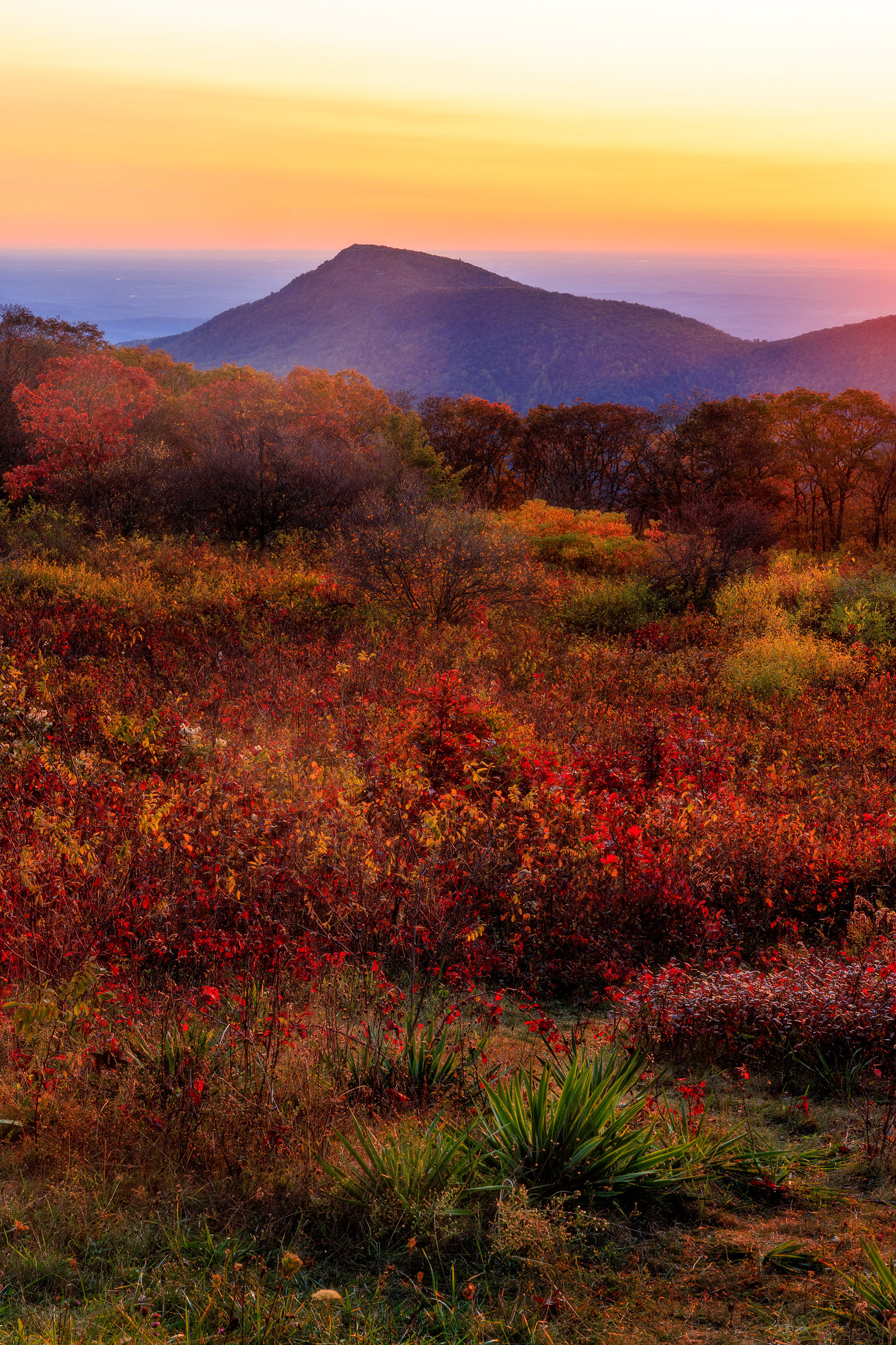 Autumn Sunrise at Old Rag Overlook
