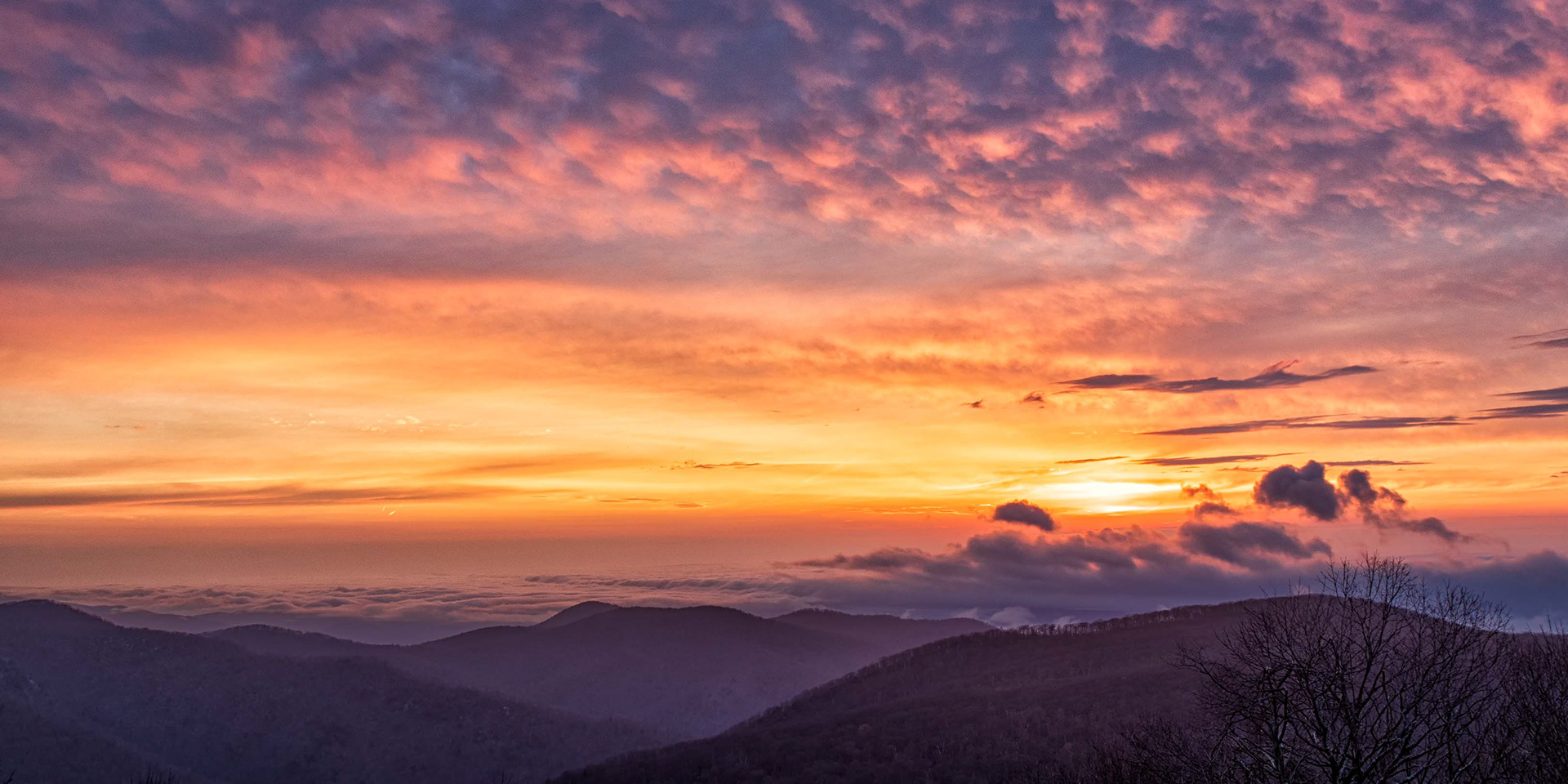 Sunrise at Thorofare Mountain Overlook