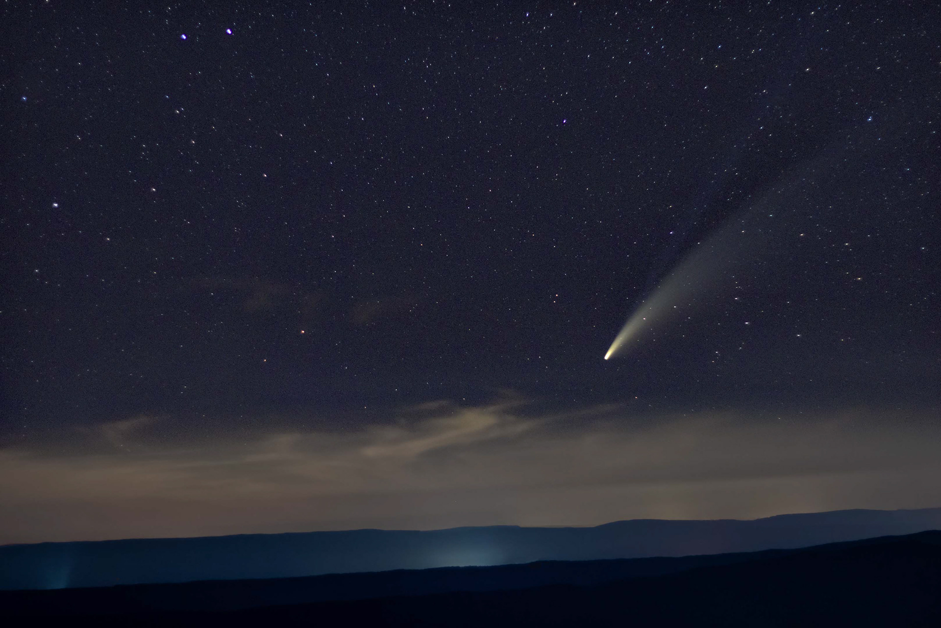 Comet Neowise over Shenandoah National Park