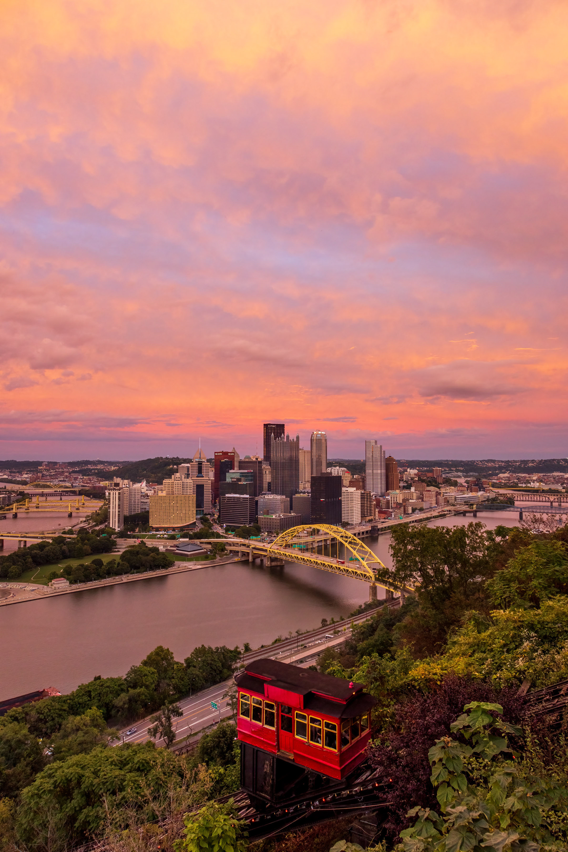 Sunset over Pittsburgh, PA