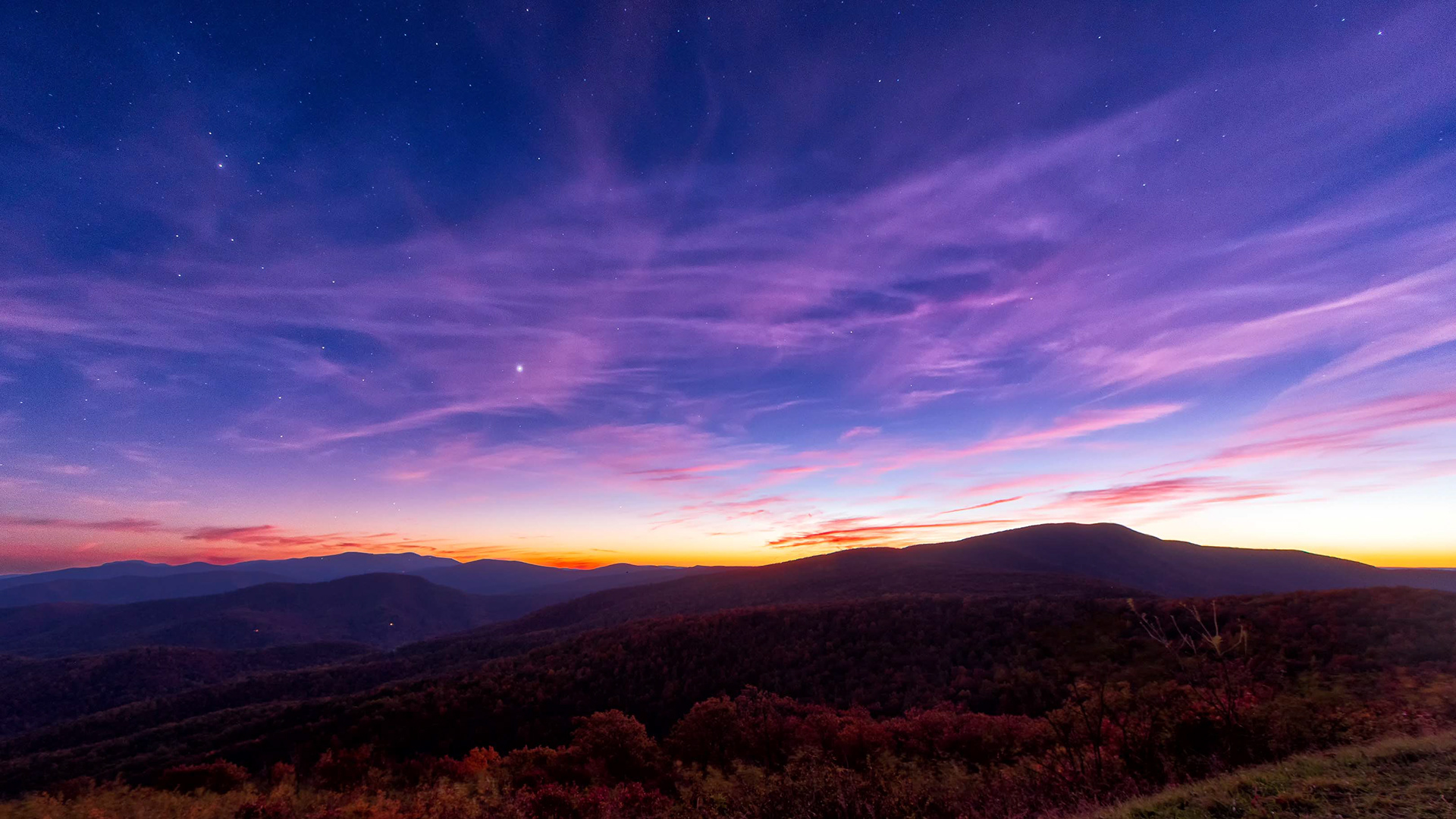 Stars over Shenandoah National Park