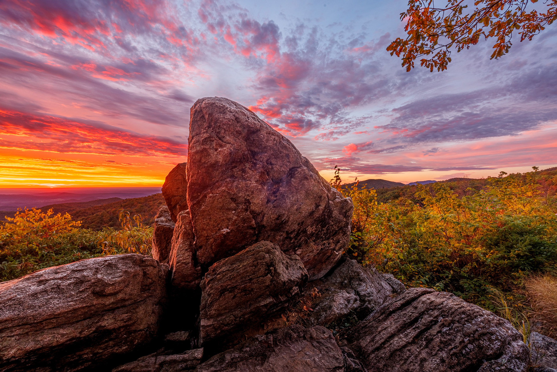 Sunrise at Hazel Mountain Overlook