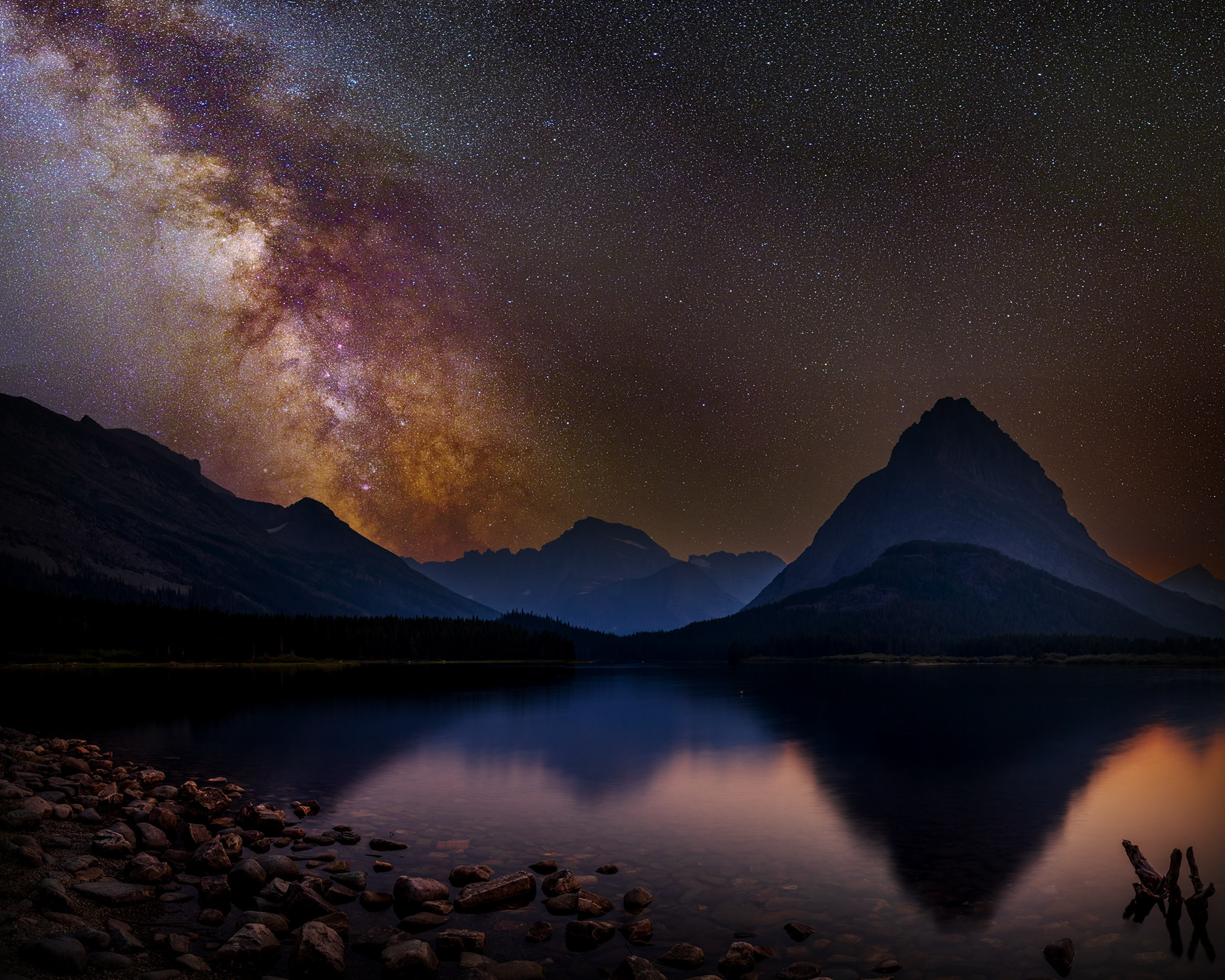 Milky Way from Many Glacier, Glacier National Park