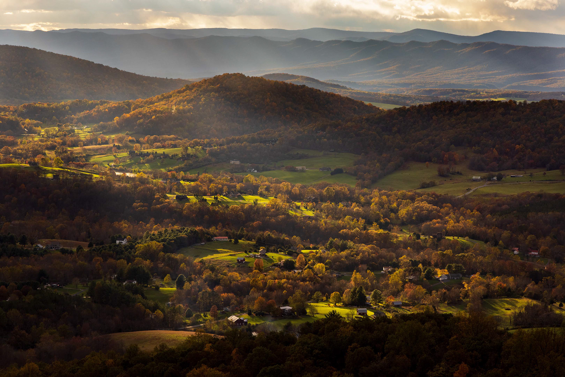Afternoon light on the Shenandoah Valley