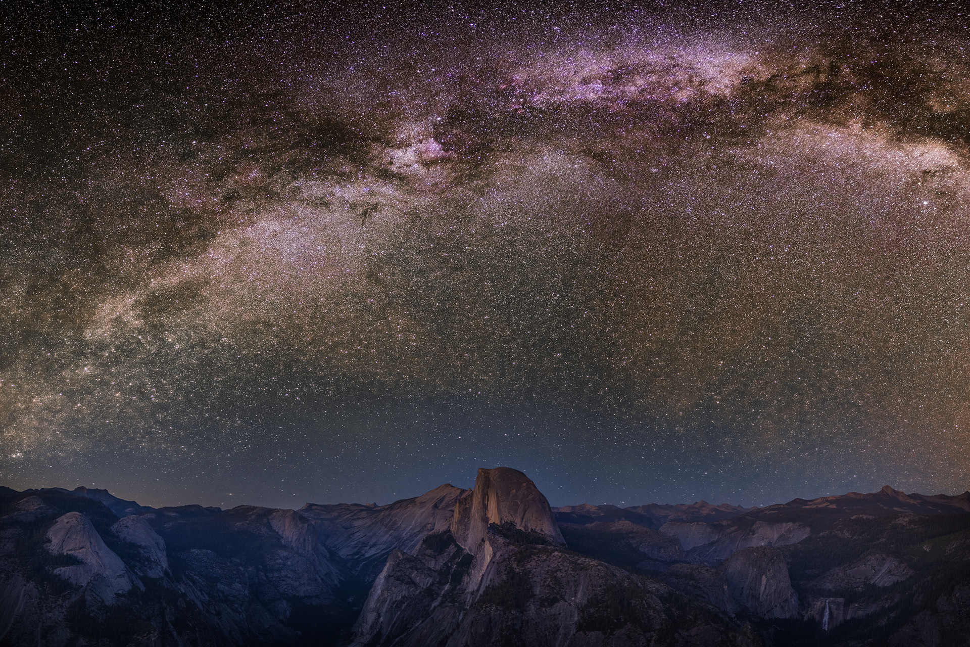 Milk Way over Half Dome, Yosemite National Park