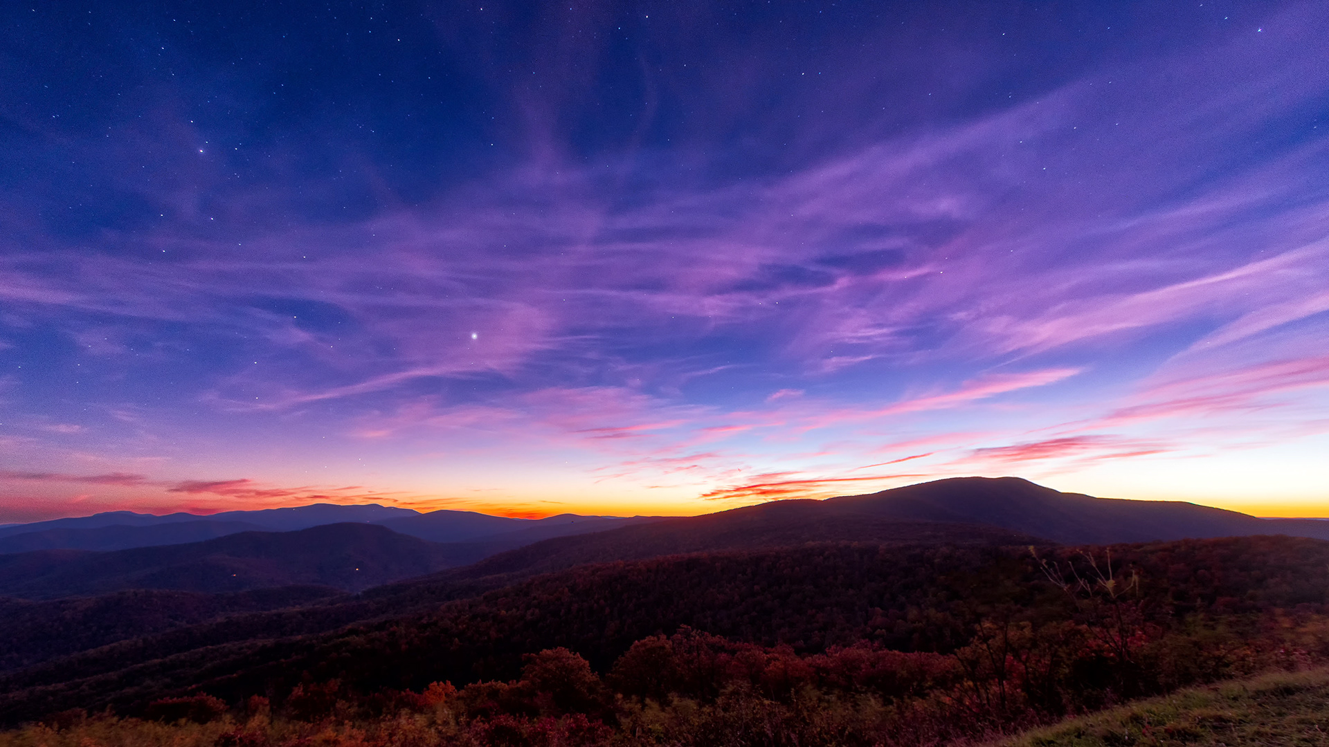 Stars over Ridge View Overlook