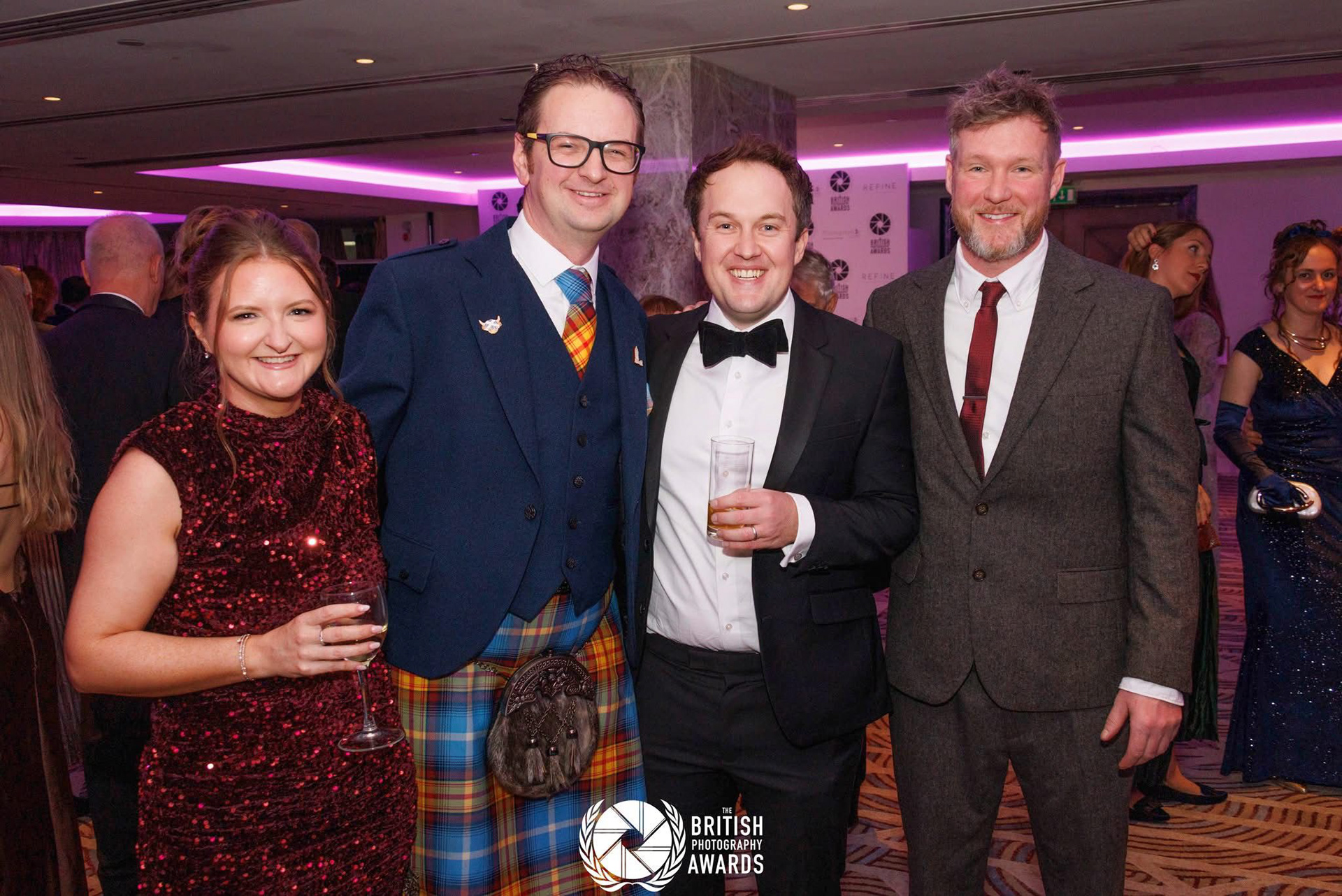 Christopher Harrison with Thomas Lamont (The Kilted Photographer), his wide and Matty Whitton. Both are exellent drone photographers are were shortlisted in the Drone Category 2025.