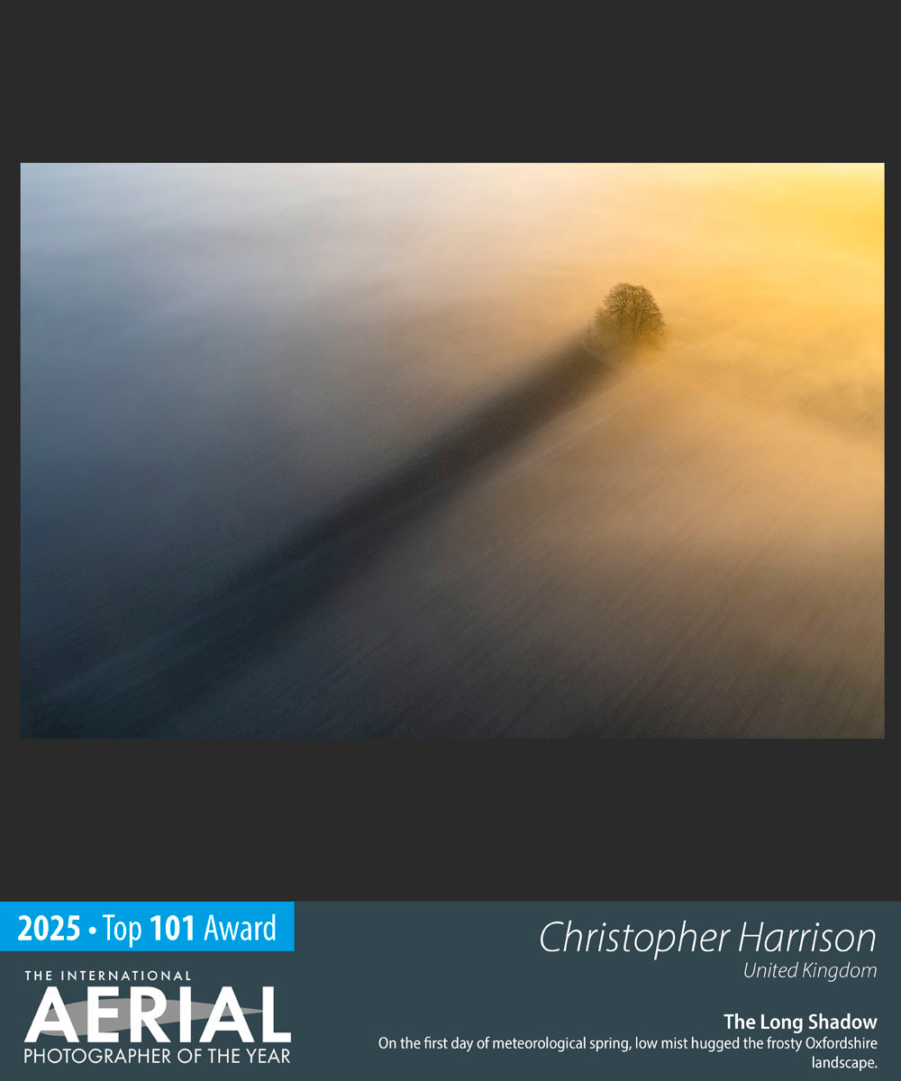 Christopher Harrison - Top 101 - International Aerial Photographer of the Year 2025 - The Long Shadow - Oxfordshire, England