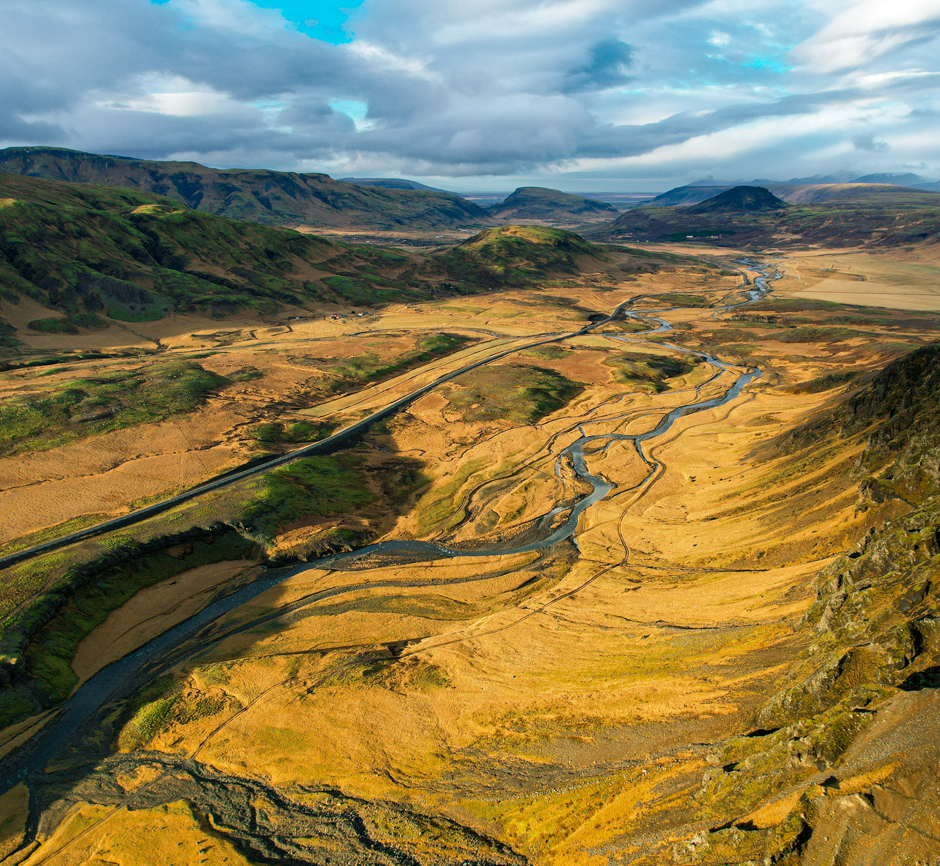 The Icelandic Plains, near Reykjavik, Iceland (Drone)