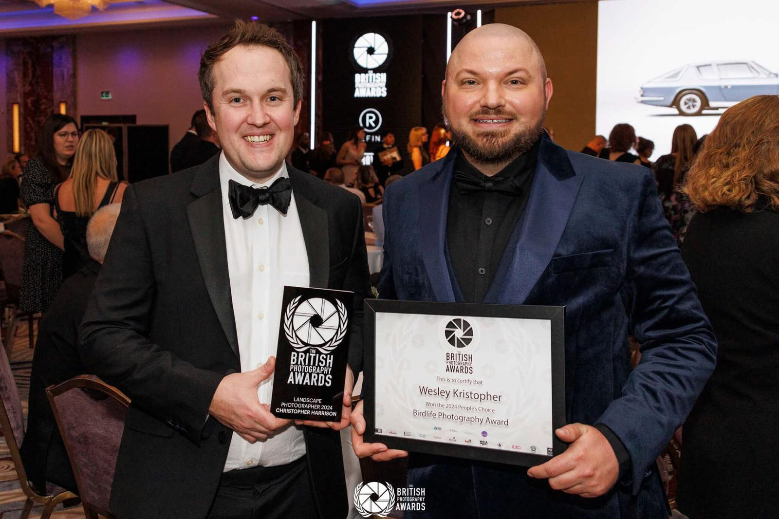 Christopher Harrison with his fellow photographer Wesley Kristopher.