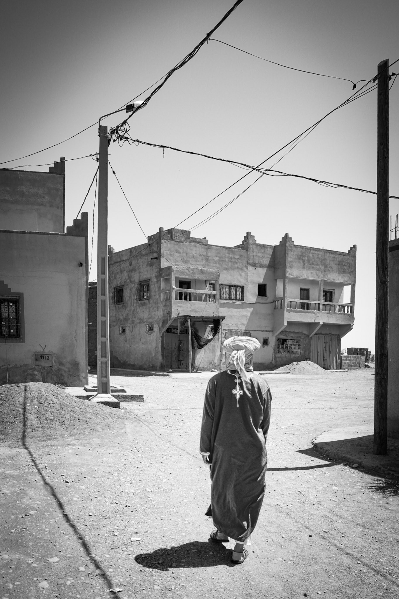 A berber on the streers of a remote Morocco village