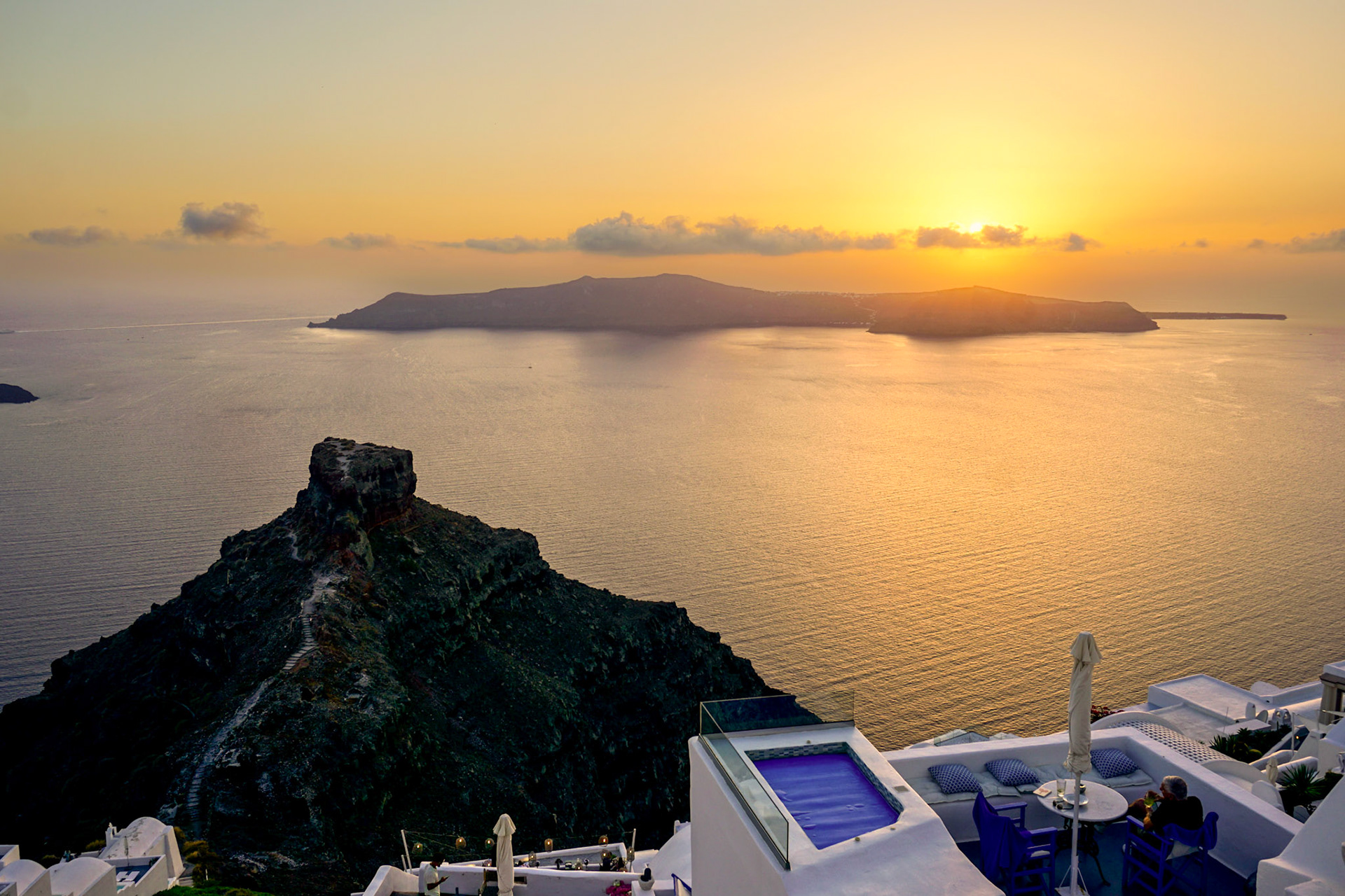 Sunset from Imerovigli, Santorini, Greece