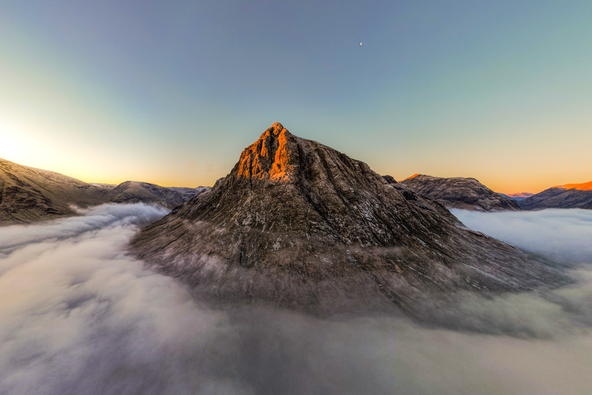 First Light on the Buachaille in Winter, Glencoe, Scotland (Awarded)