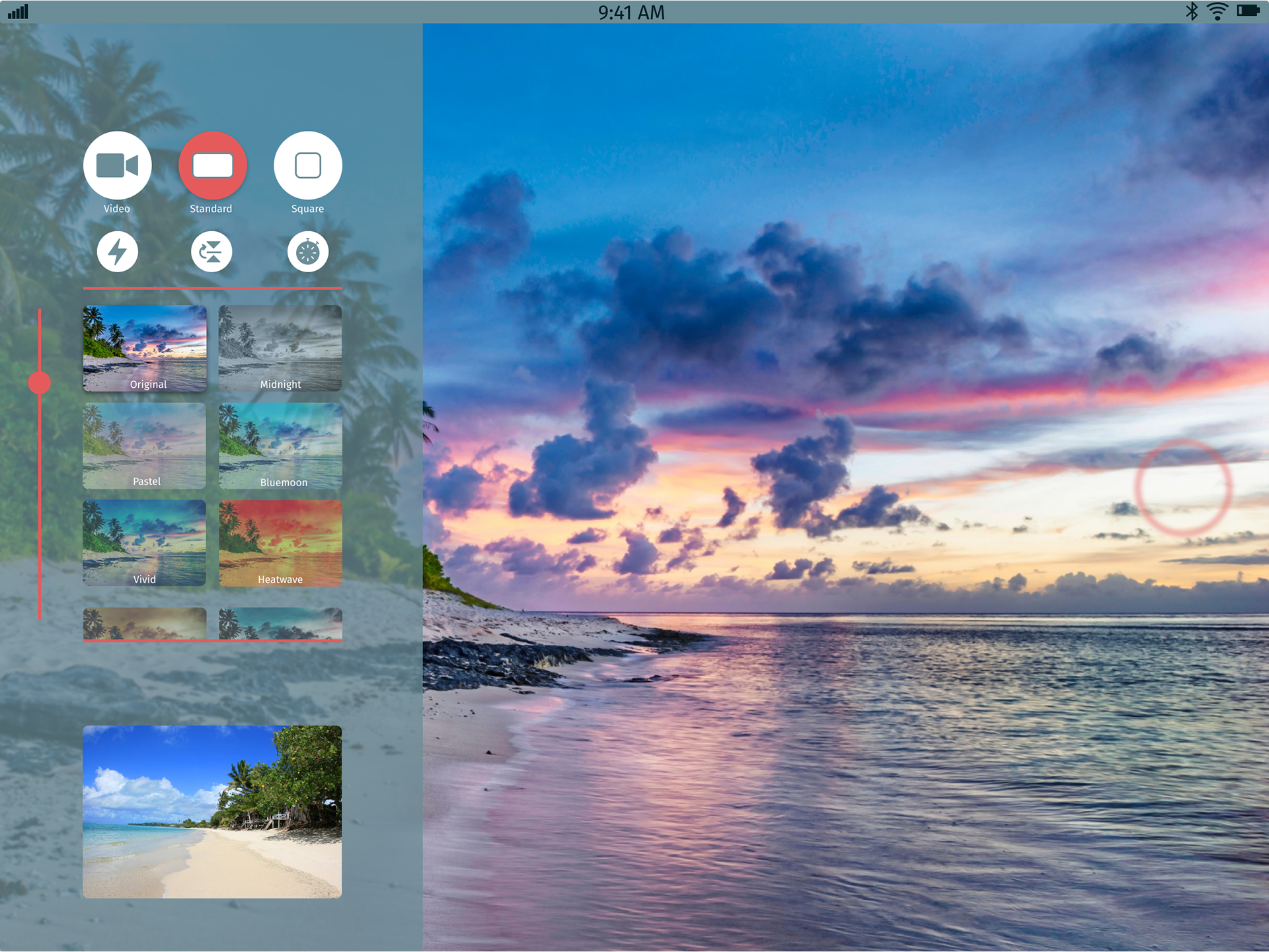 Camera with UI