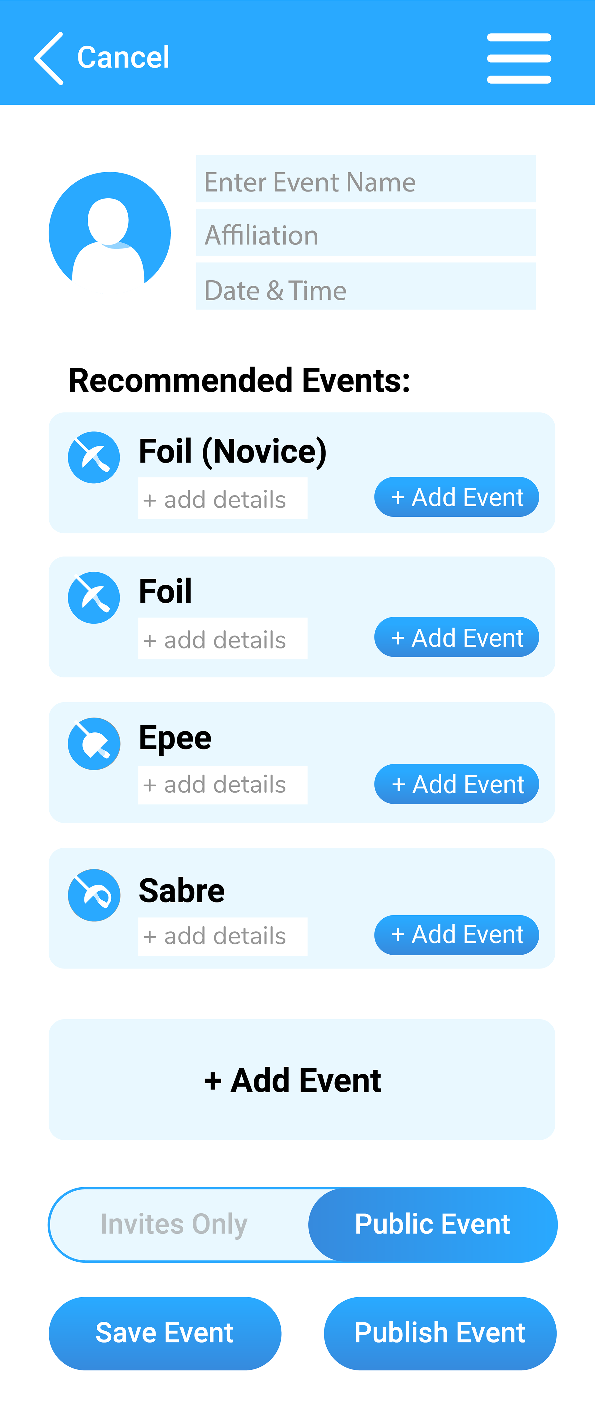 Create Event
