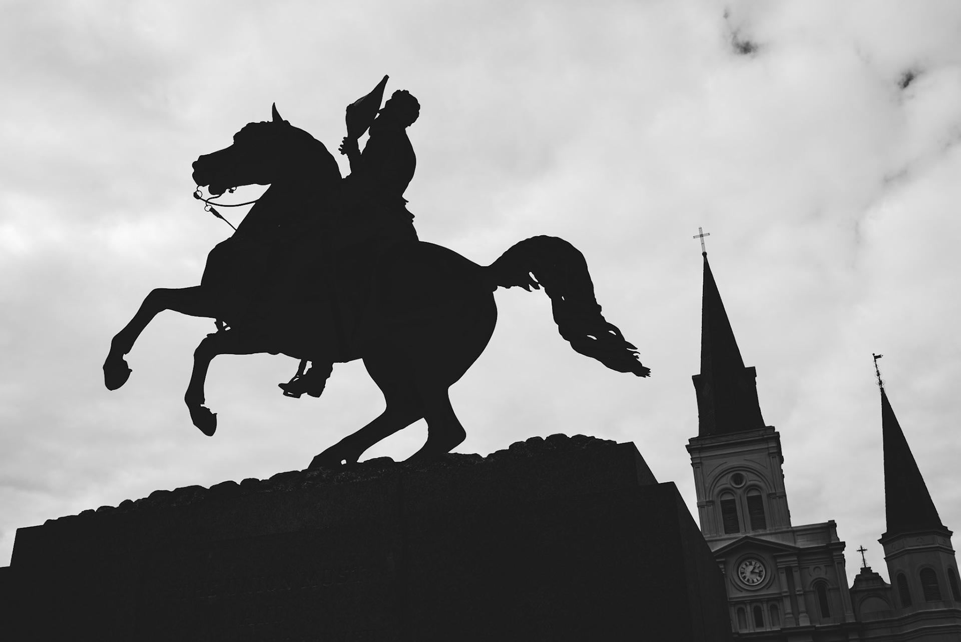Andrew Jackson equestrian statue by Clark Mills