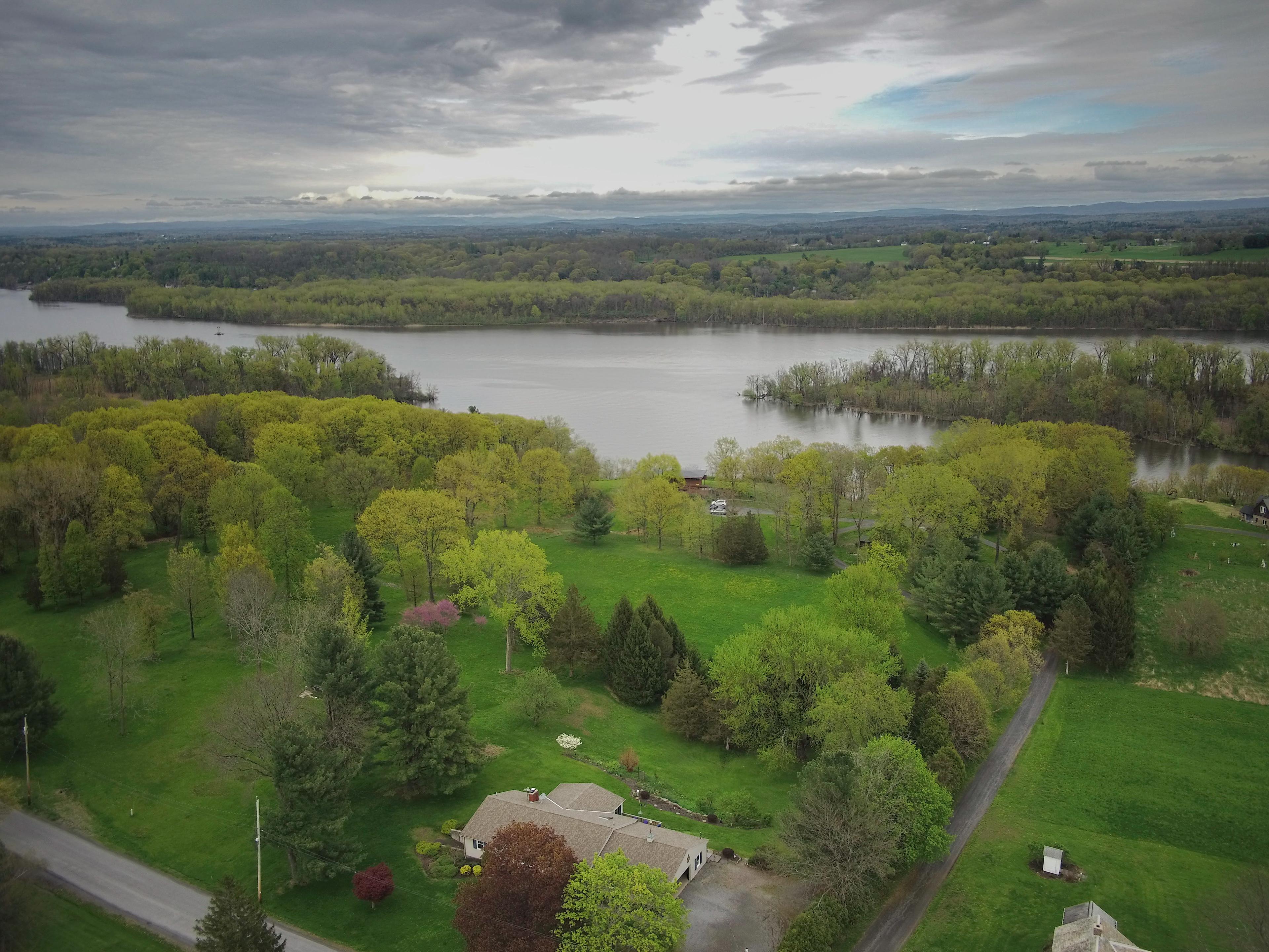 Hudson River drone image