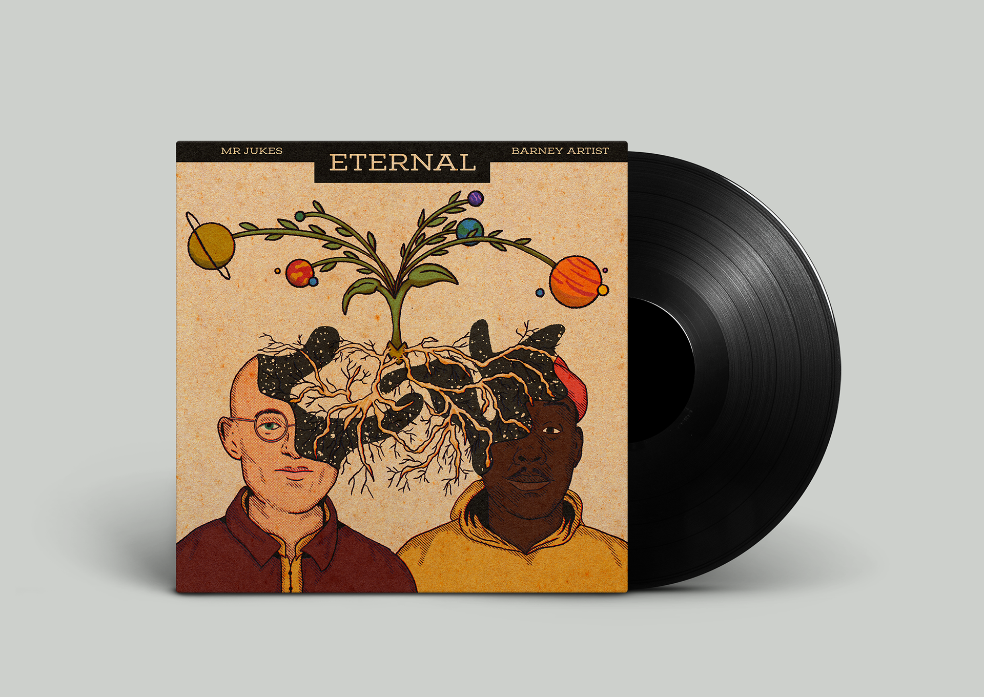 Cover artwork for Mr Jukes and Barney Artist's EP Eternal. Completed April 2022.