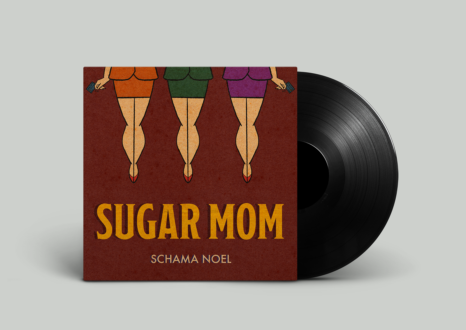 Cover Artwork for Schama Noel's single Sugar Mom. Completed September, 2021