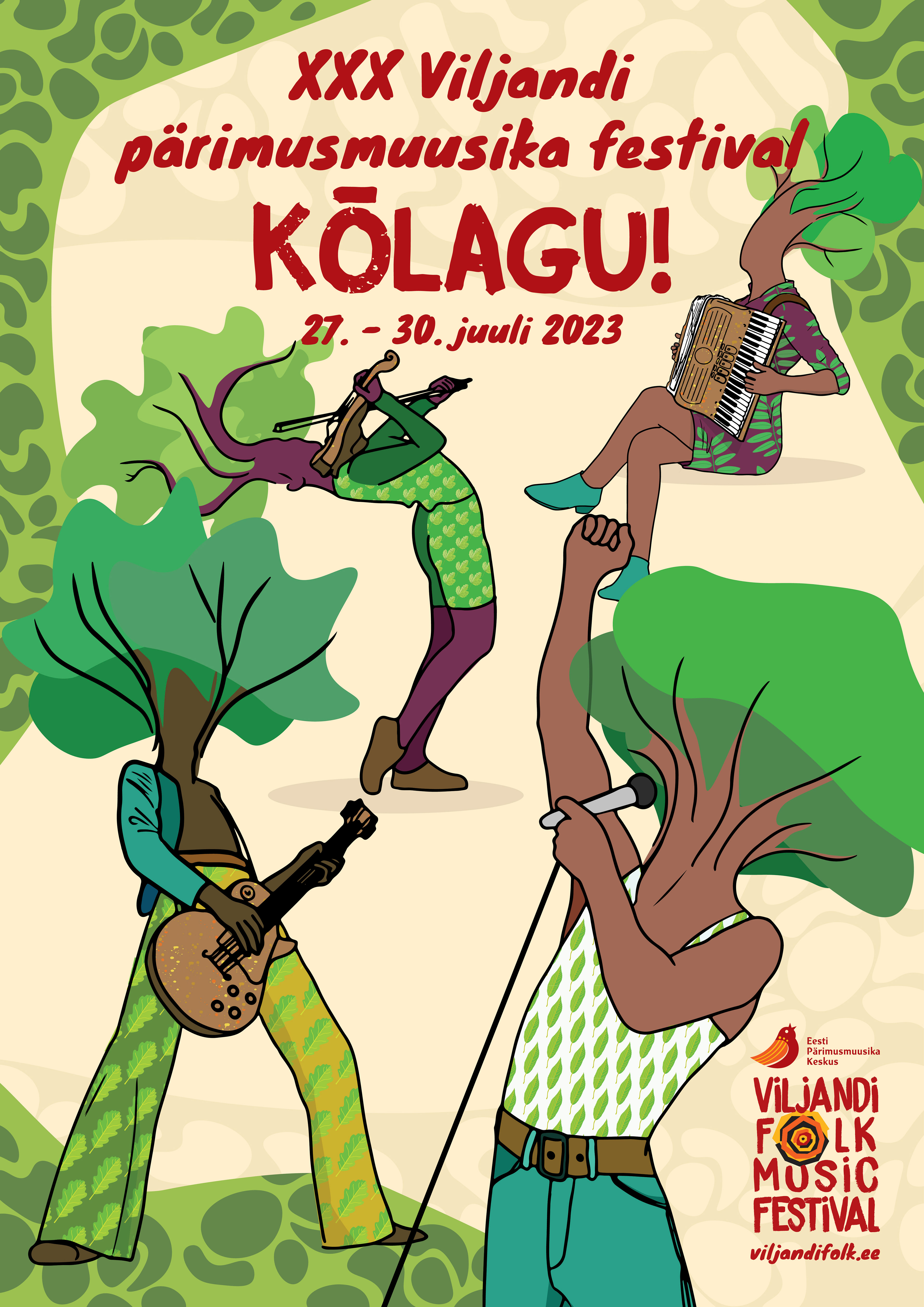 Poster for Viljandi folk music festival poster competition 2023