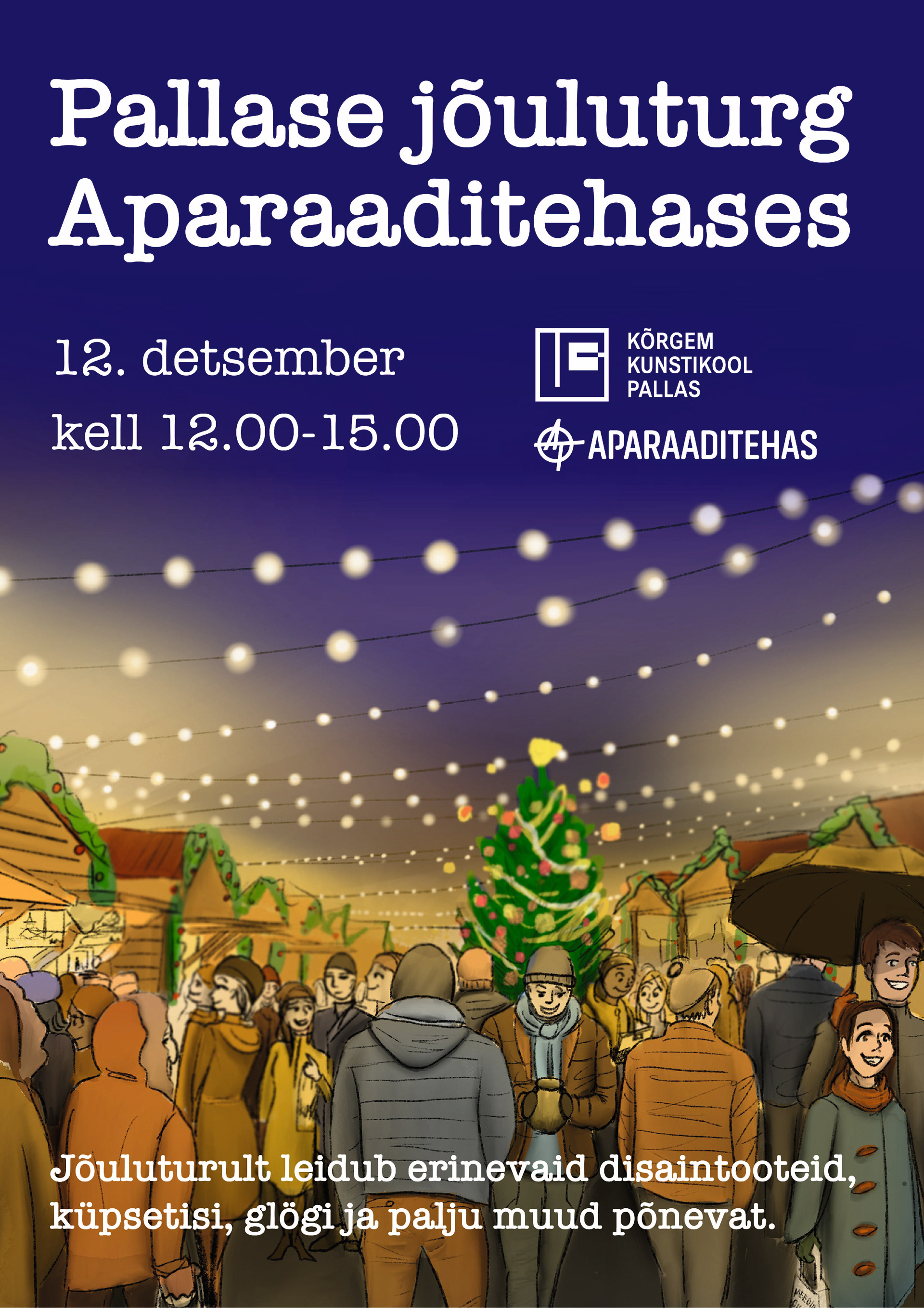 Student Christmas market poster, December 2021