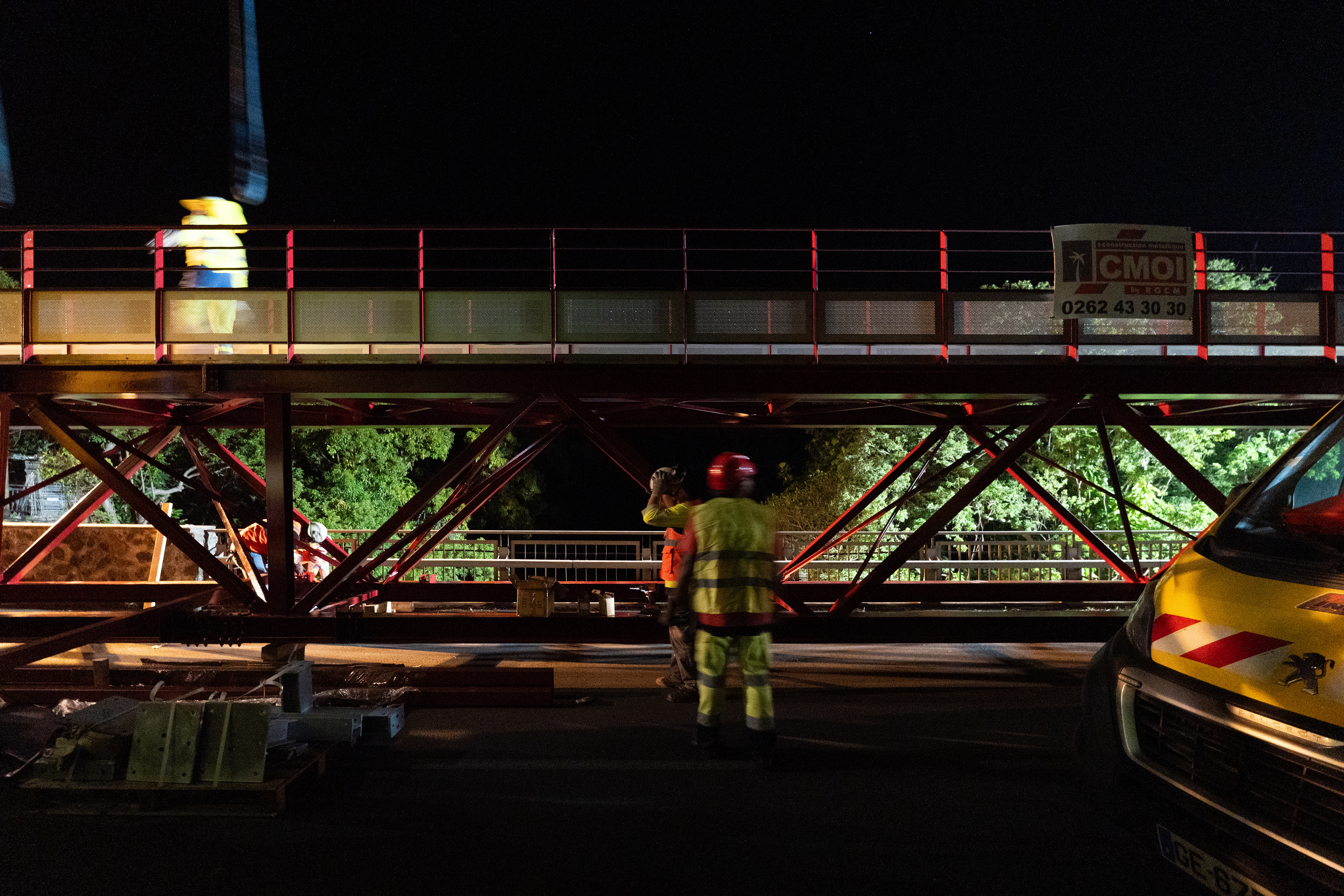 Photographie architecture tropicale réunion 974 chantier passerelle Vincendo 