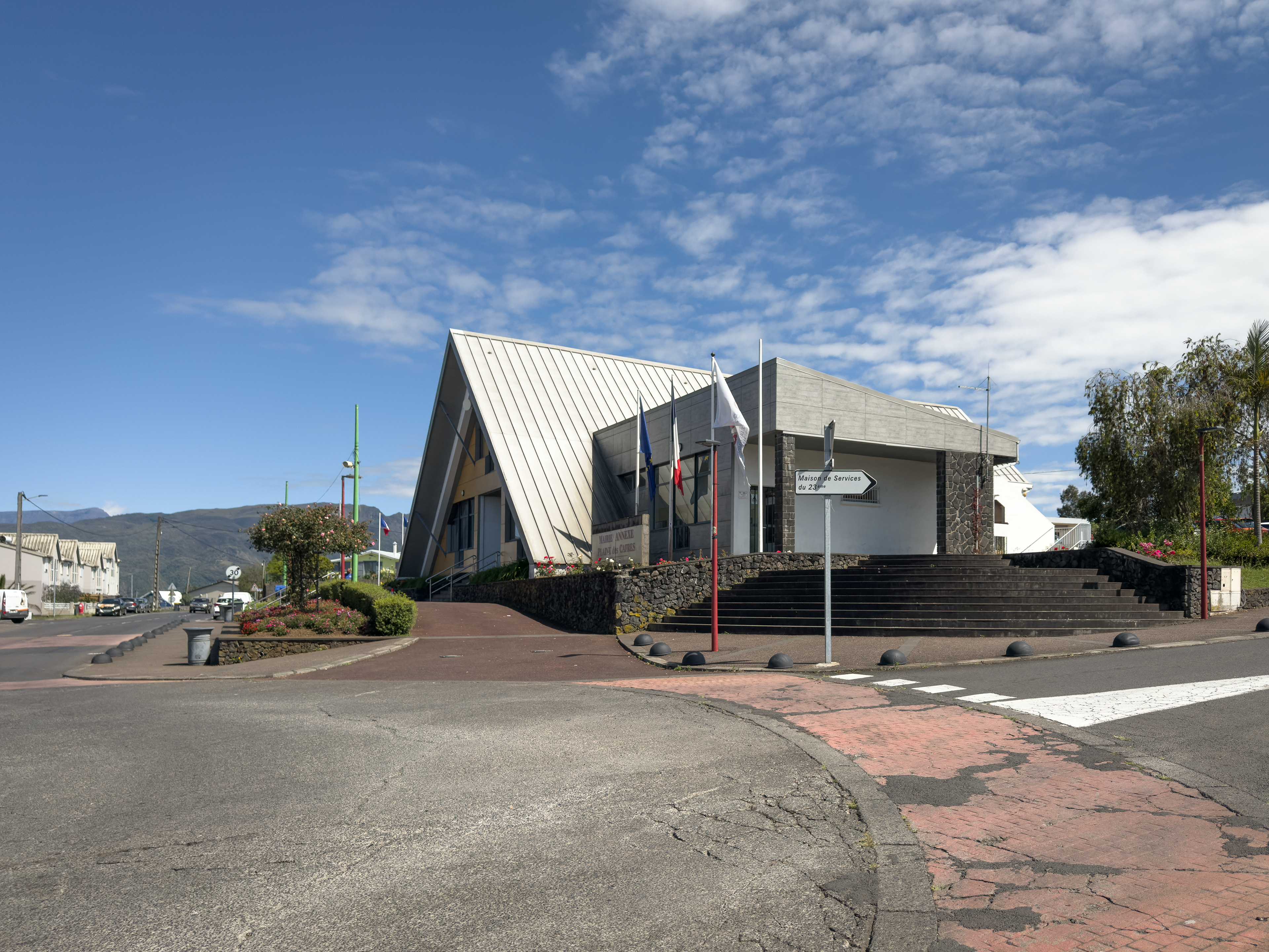 Photographie architecture tropicale réunion 974 Fianu mairie plaine des cafres