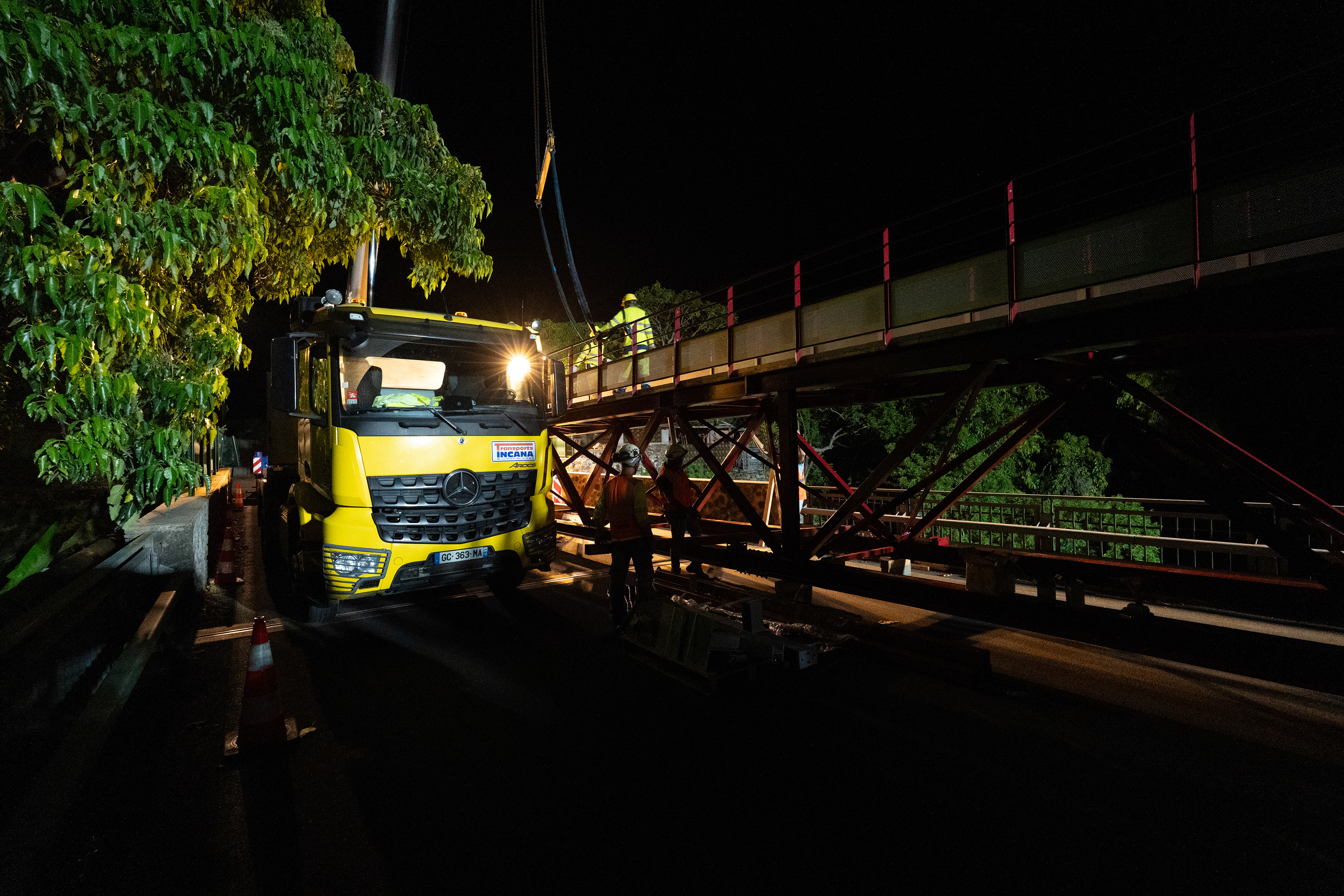 Photographie architecture tropicale réunion 974 chantier passerelle Vincendo 