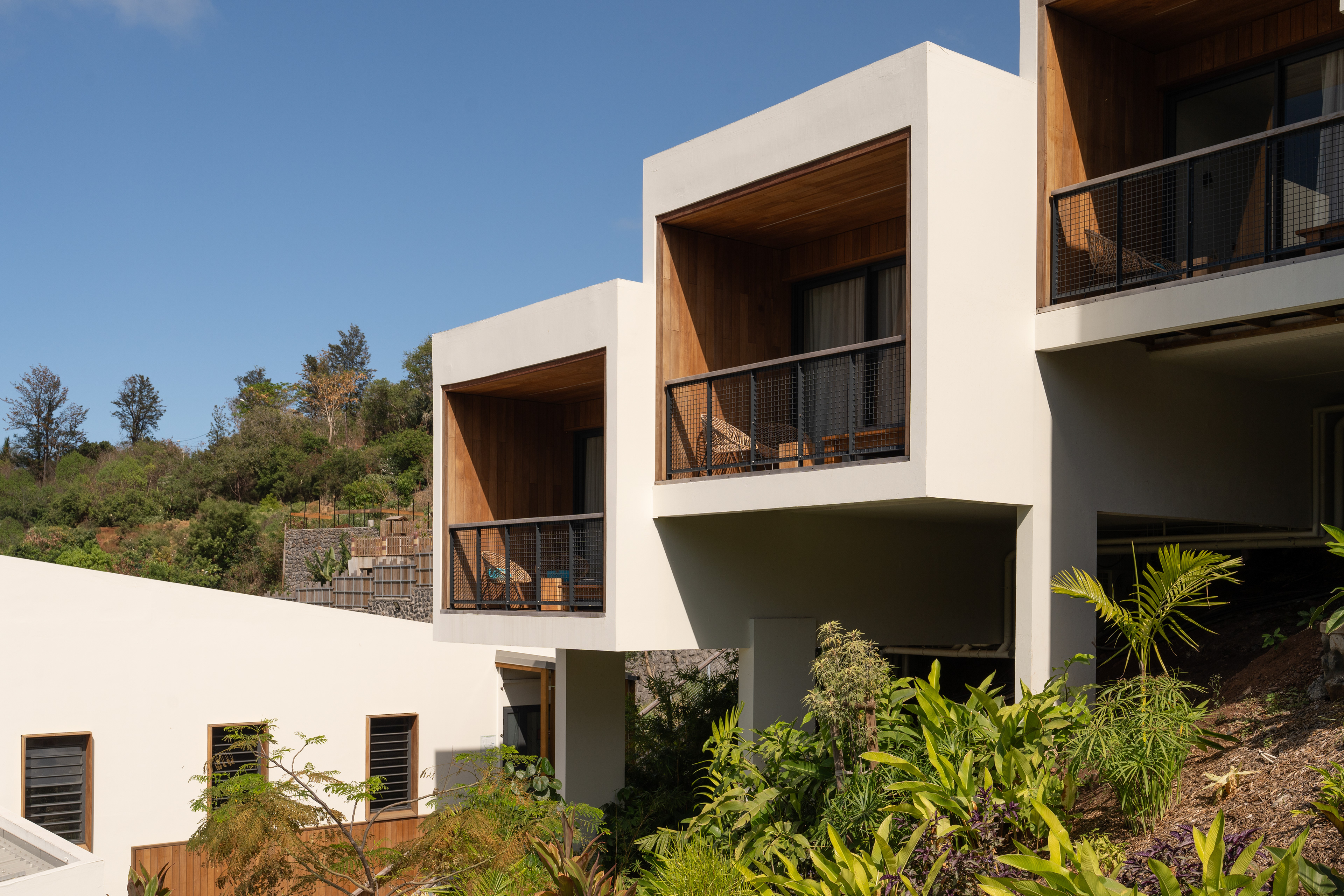 Photographie architecture tropicale réunion 974 Lotek Papangue hotel spa tourisme