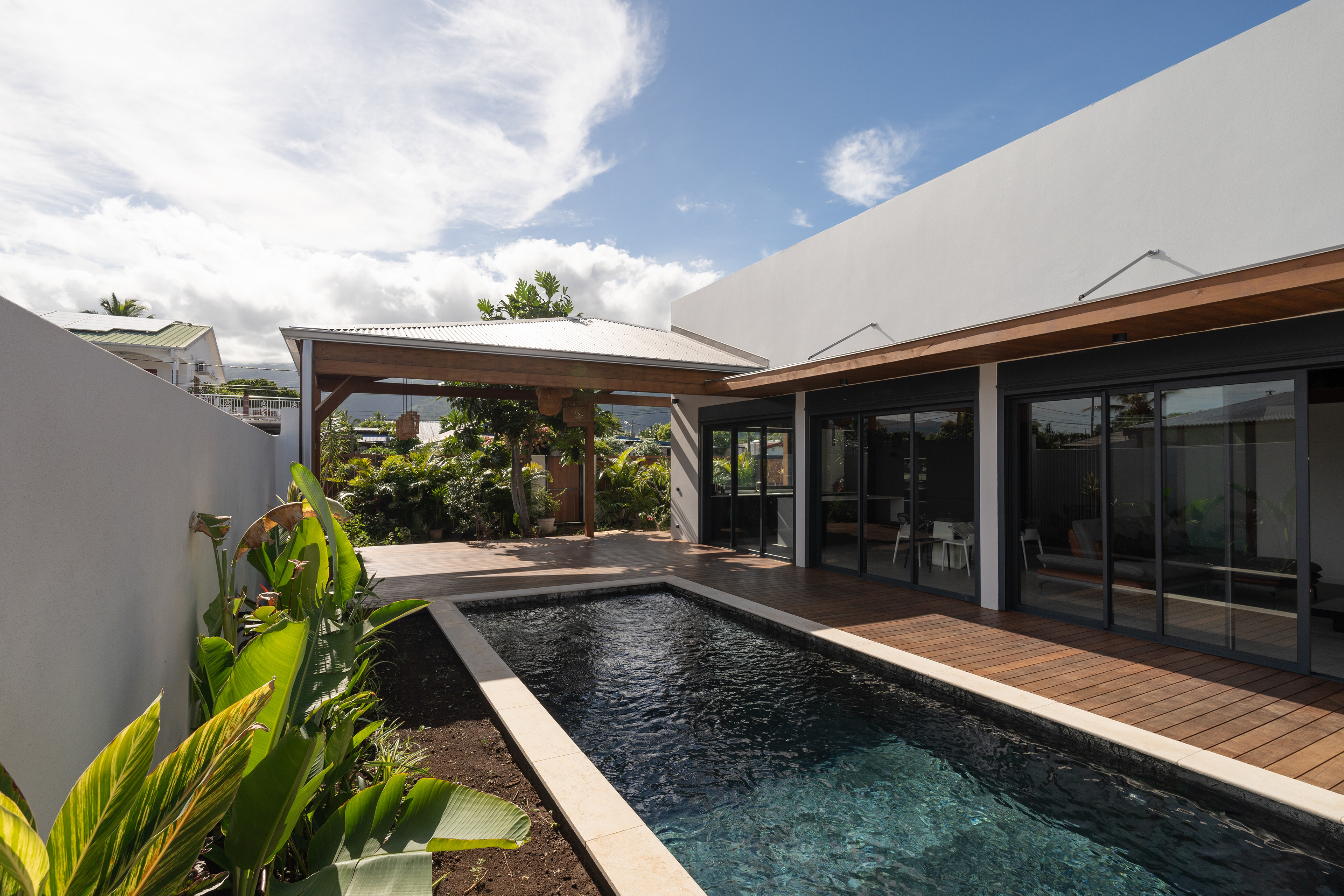 Photographie architecture tropicale réunion 974 airbnb villa individuelle