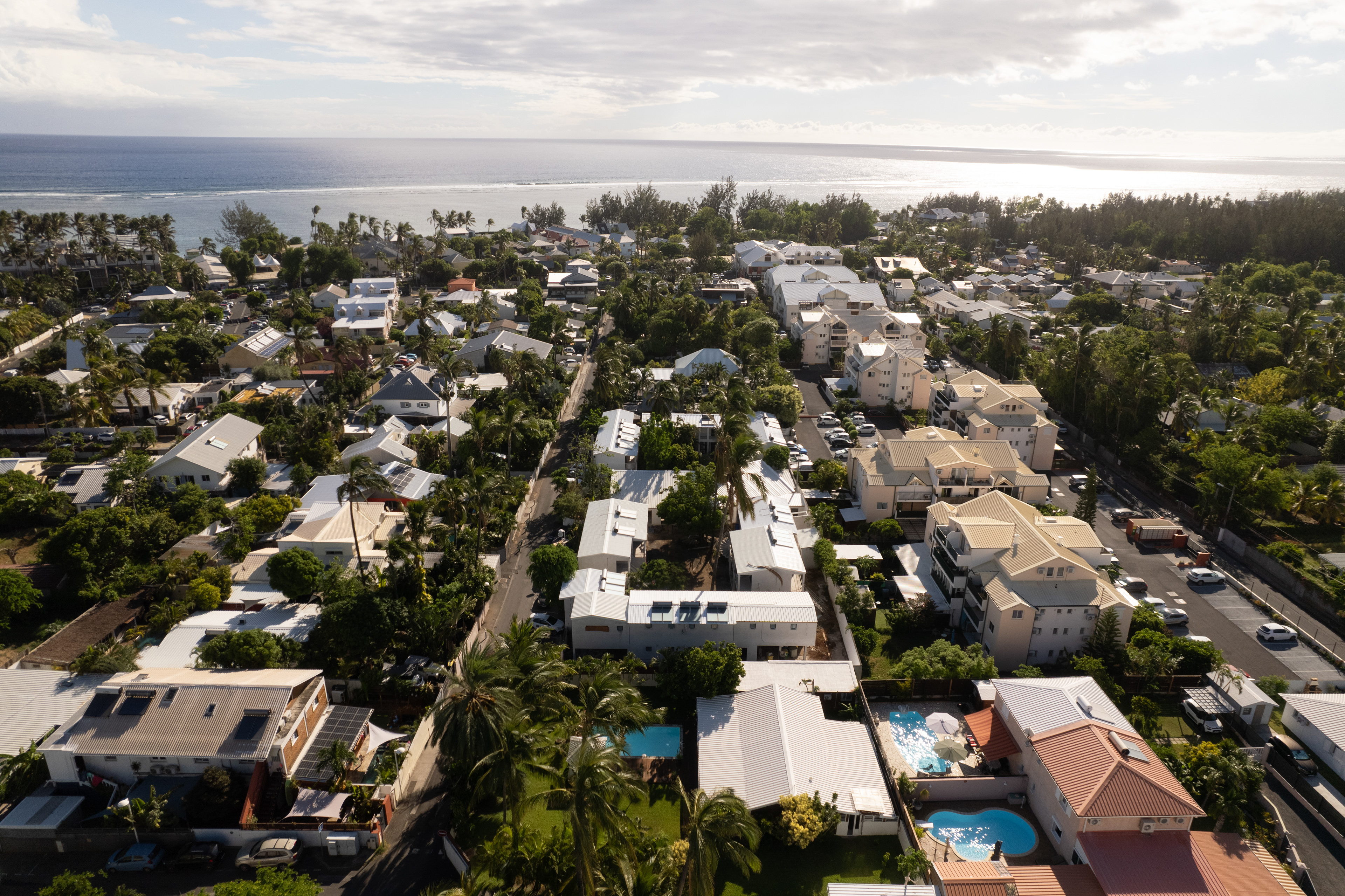 Photographie architecture tropicale réunion 974 planplus chantier hermitage sainte-gilles hotel swalibo drone