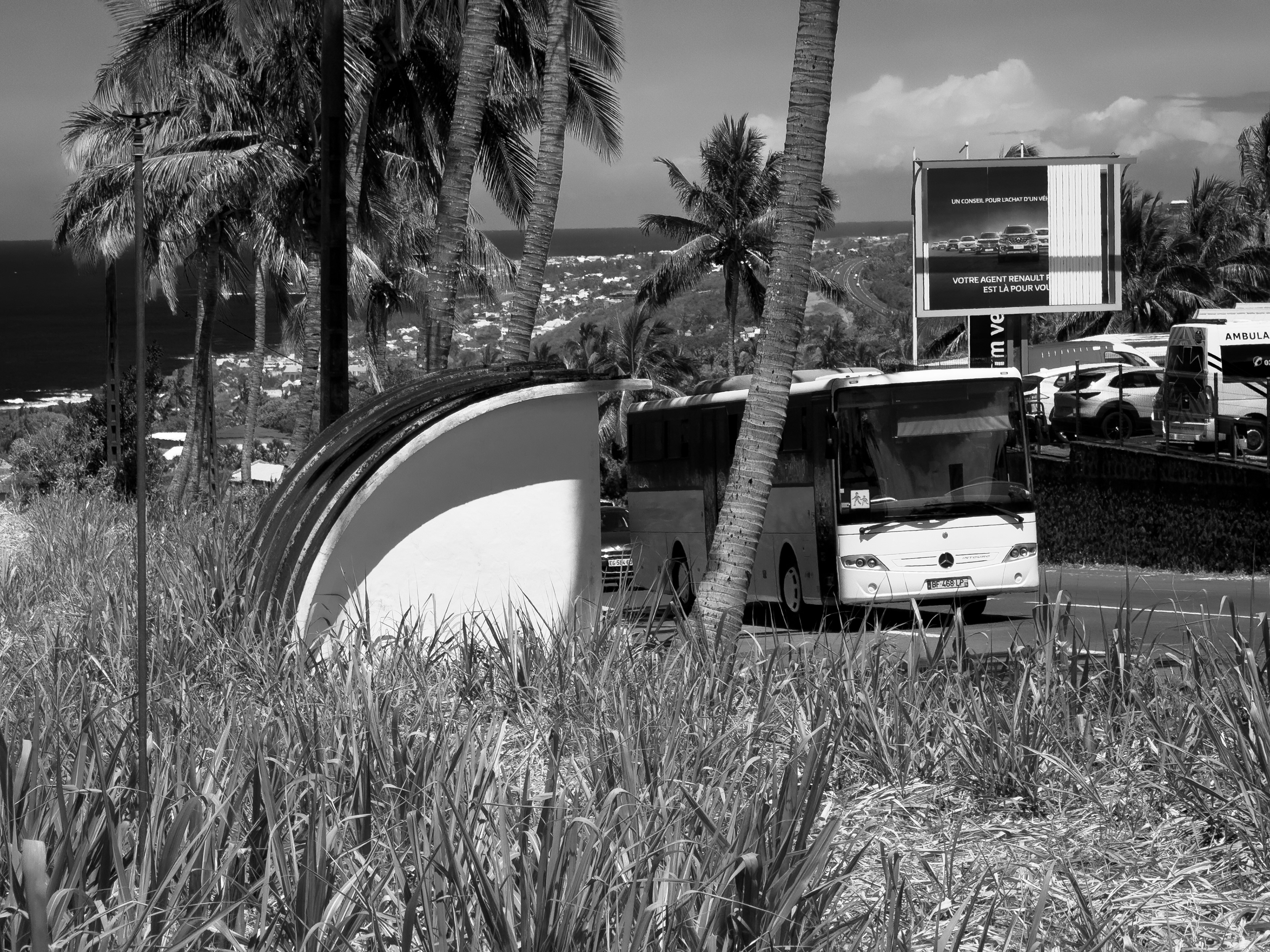  Photographie architecture tropicale réunion 974 Fianu petite-ile abri bus