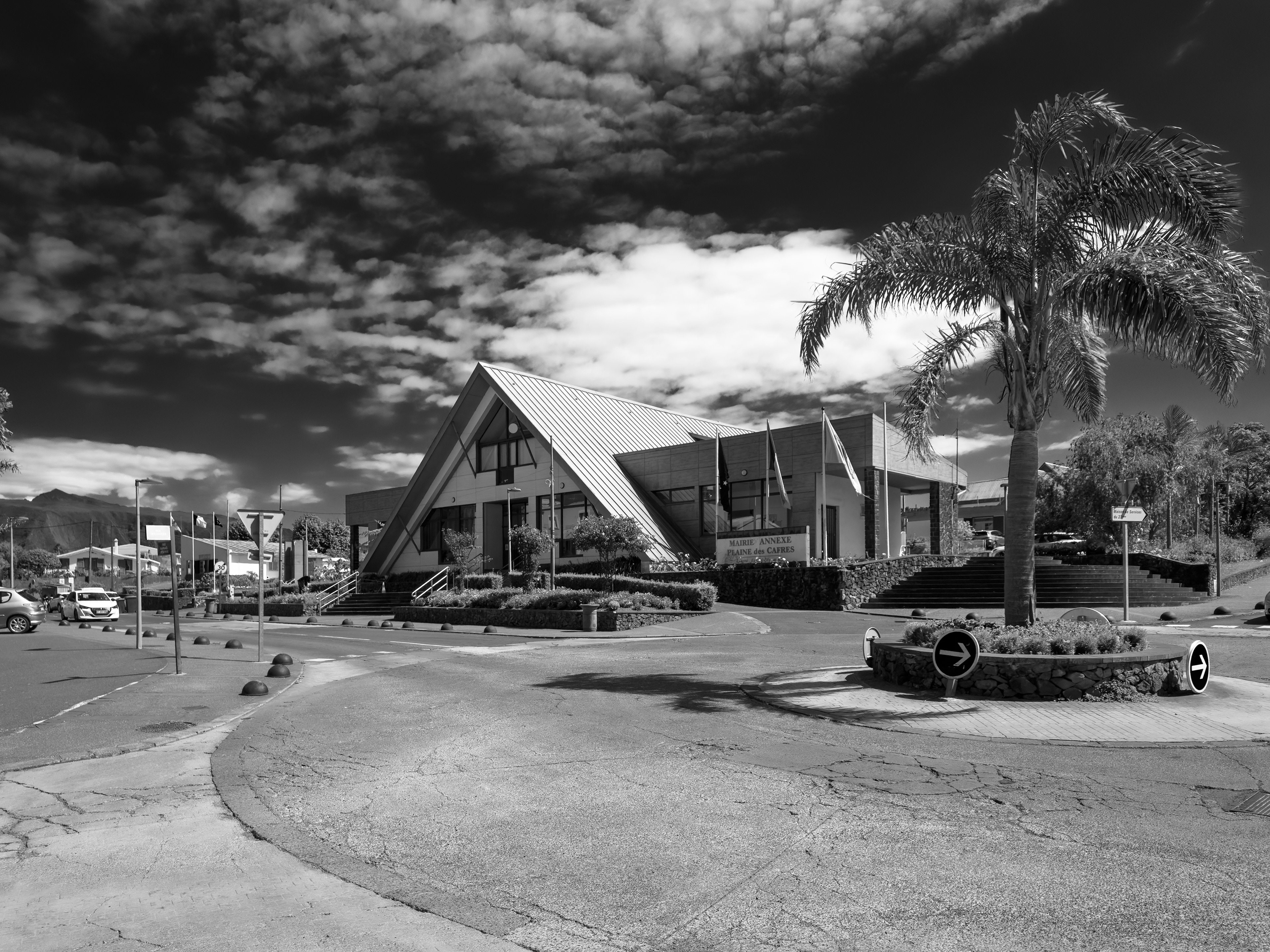 Photographie architecture tropicale réunion 974 Fianu mairie plaine des cafres
