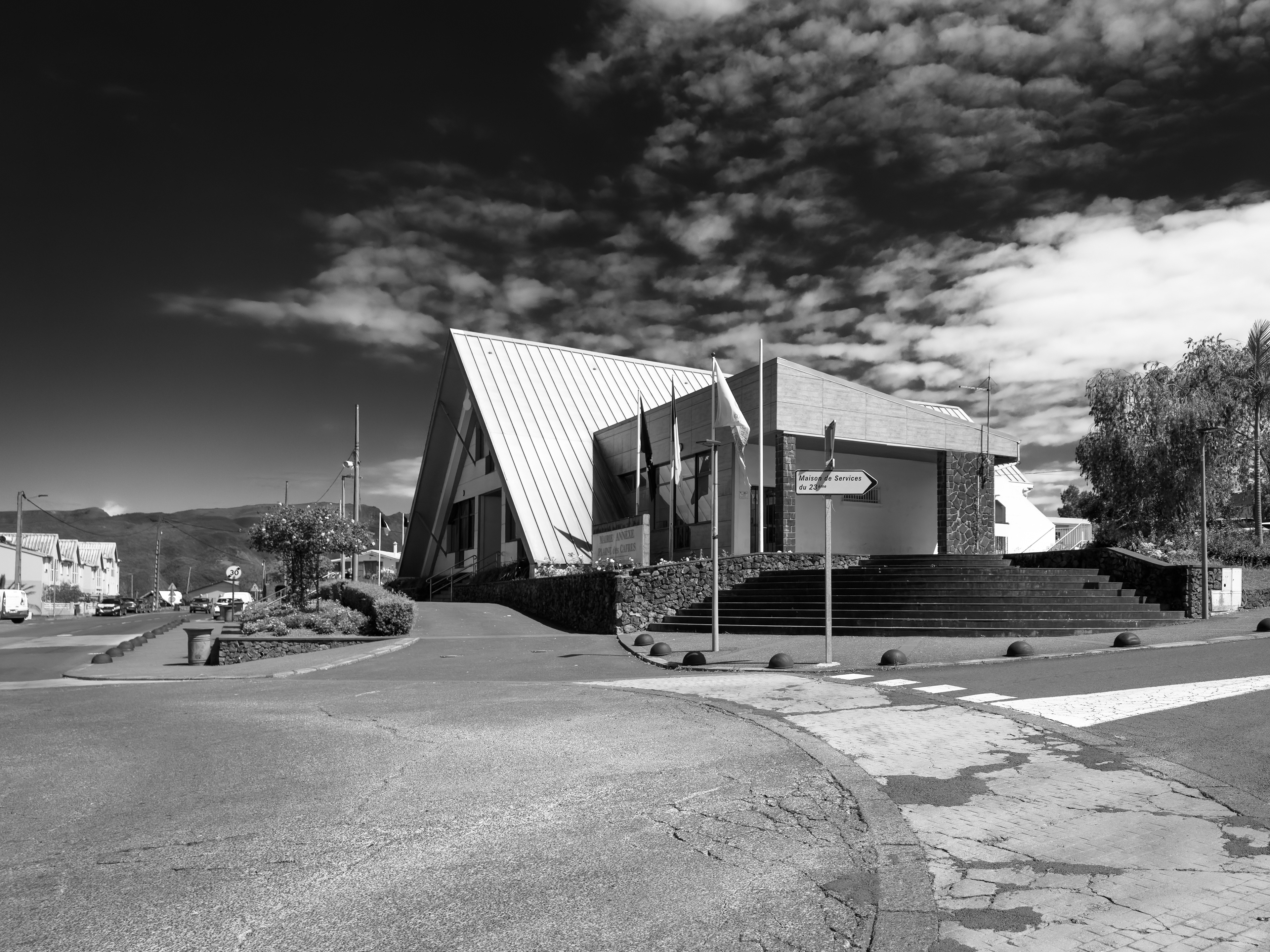 Photographie architecture tropicale réunion 974 Fianu mairie plaine des cafres