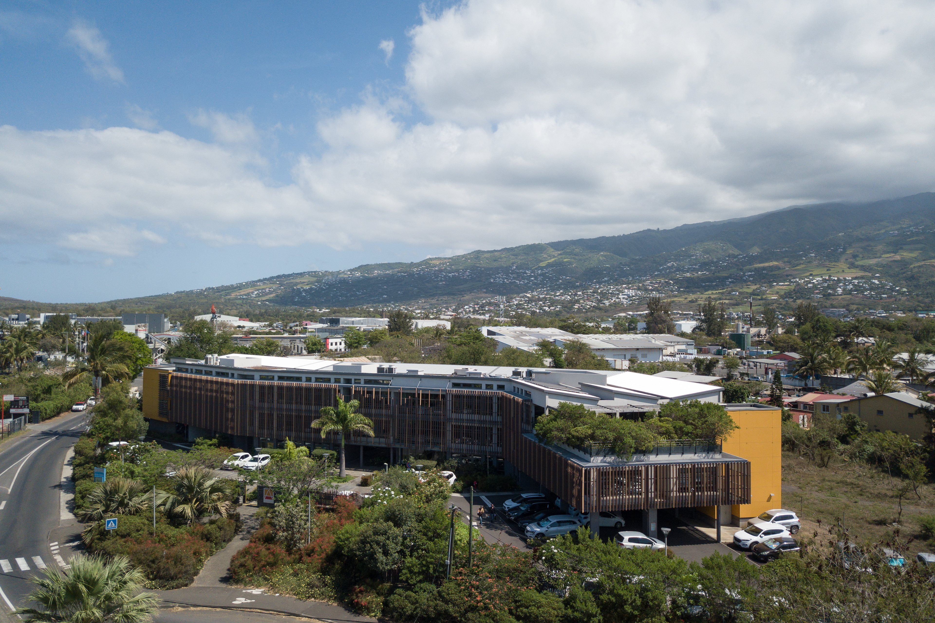 Photographie, architecture, drone, bâtiment, réunion, semader