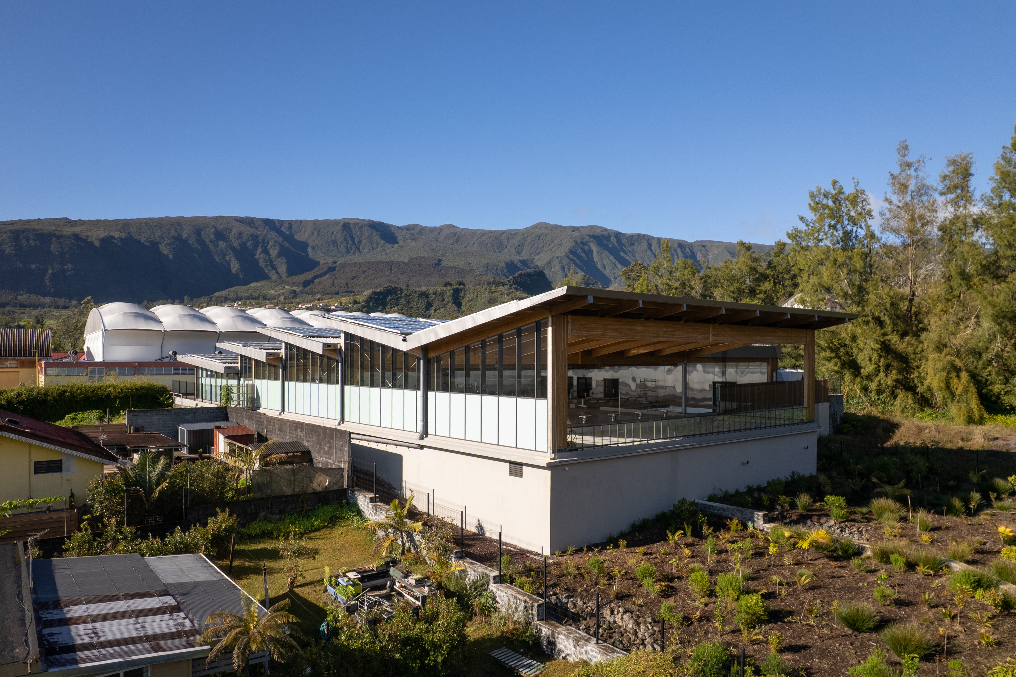 Photographie architecture paysage réunion 974 lab ilet du centre plaine palmistes piscine couverte