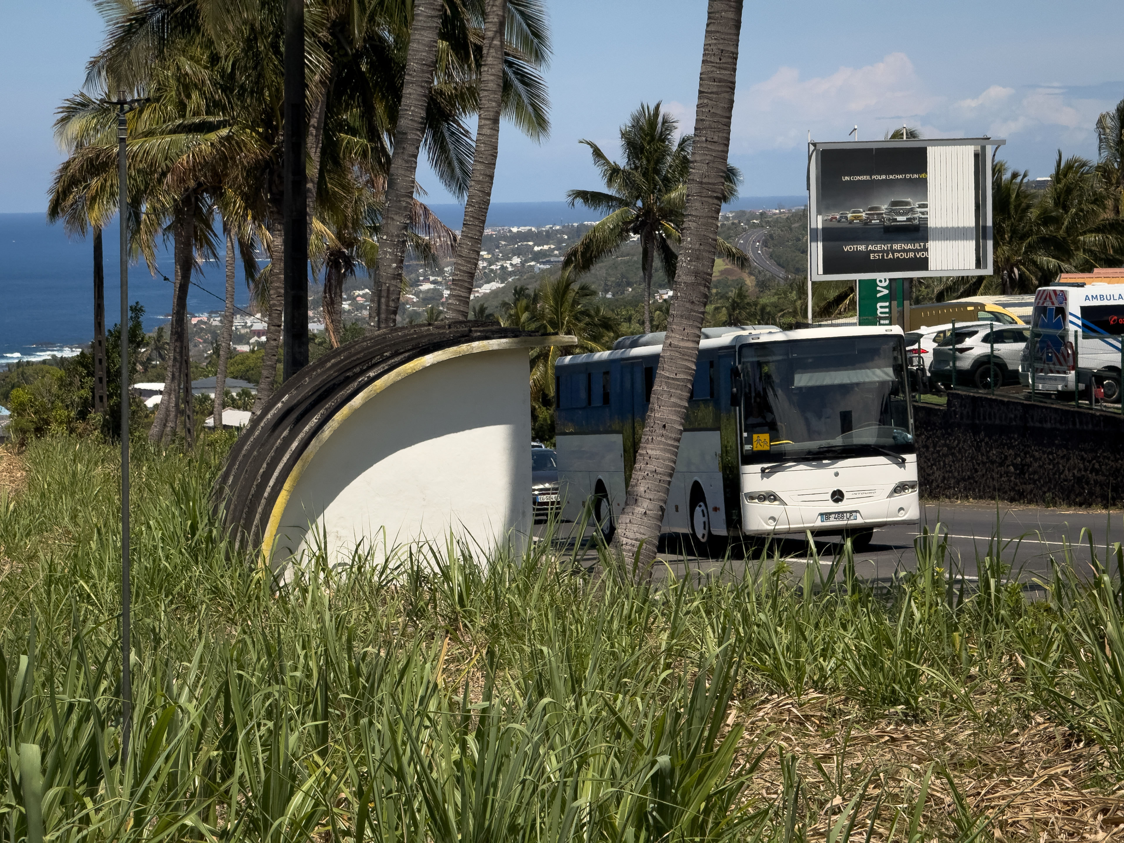  Photographie architecture tropicale réunion 974 Fianu petite-ile abri bus