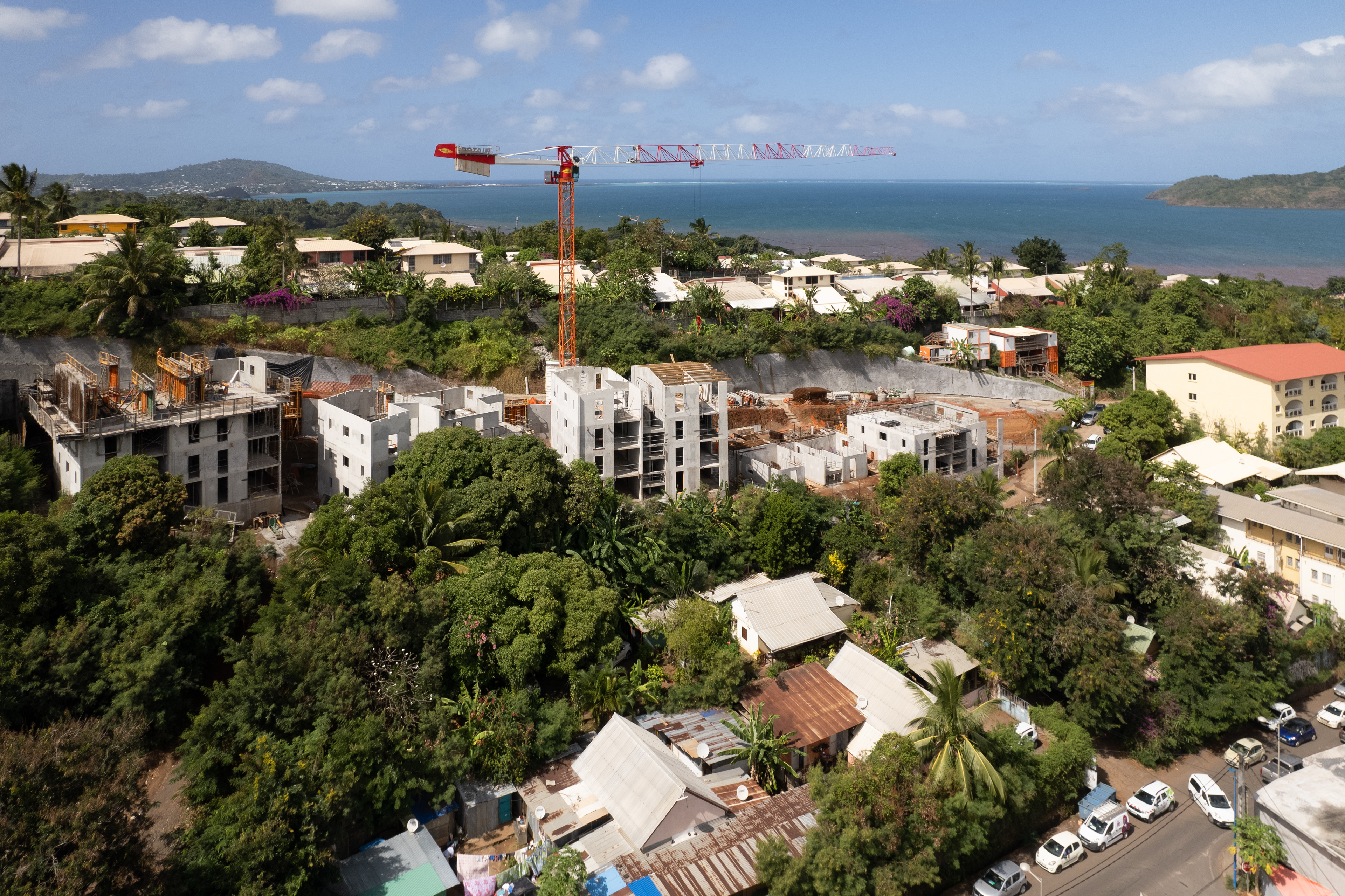 Photographie architecture tropicale mayotte 976 chantier mamoudzou terrasses sim arom