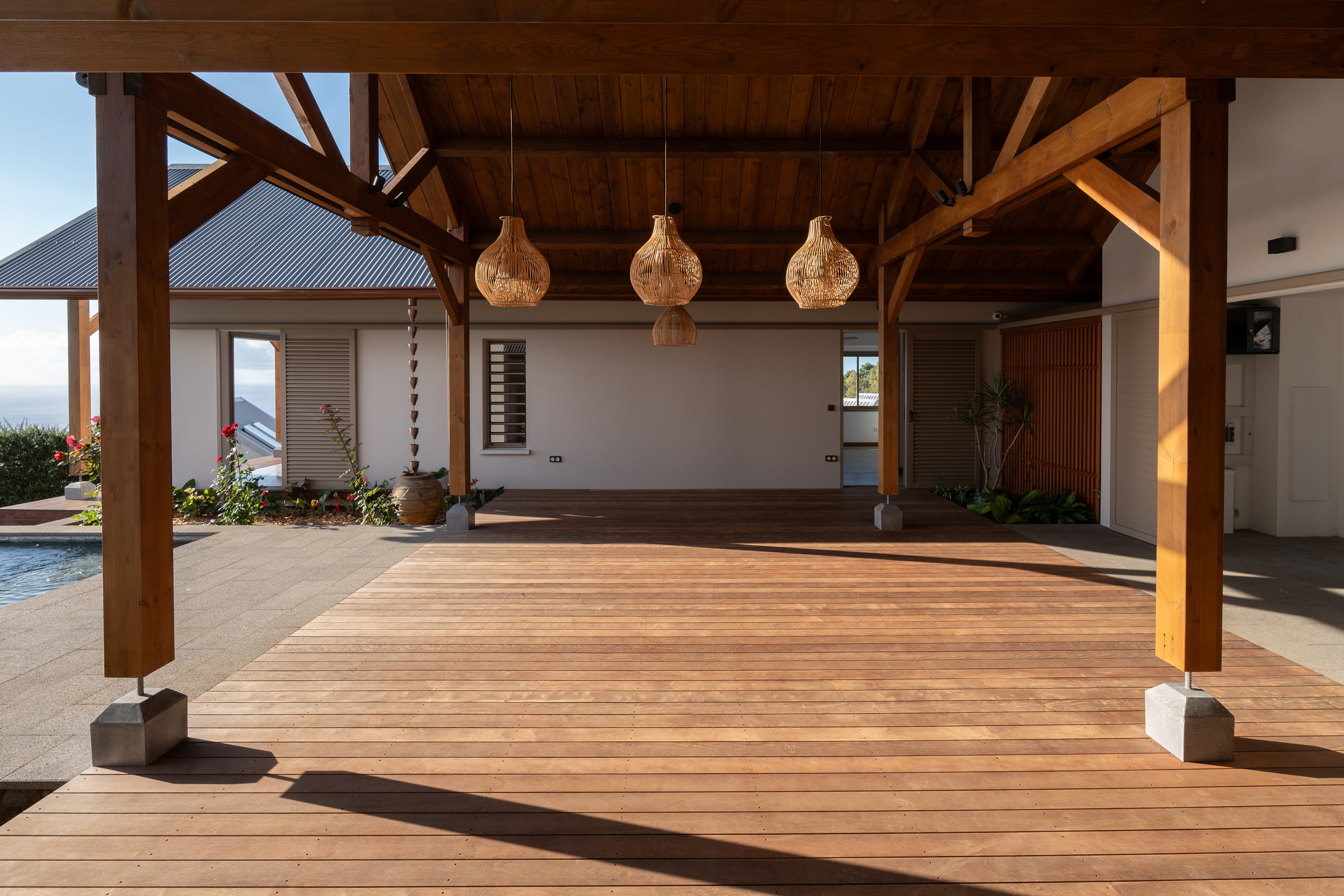 Photographie architecture tropicale réunion 974 Beauvillain maison bioclimatique