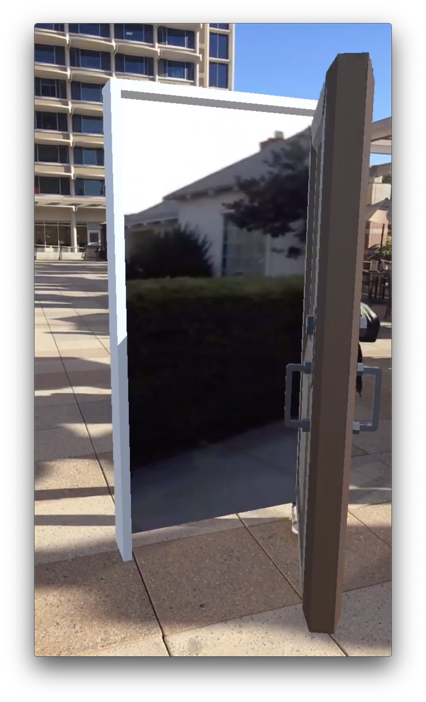 The door opens up inviting the user to enter the portal