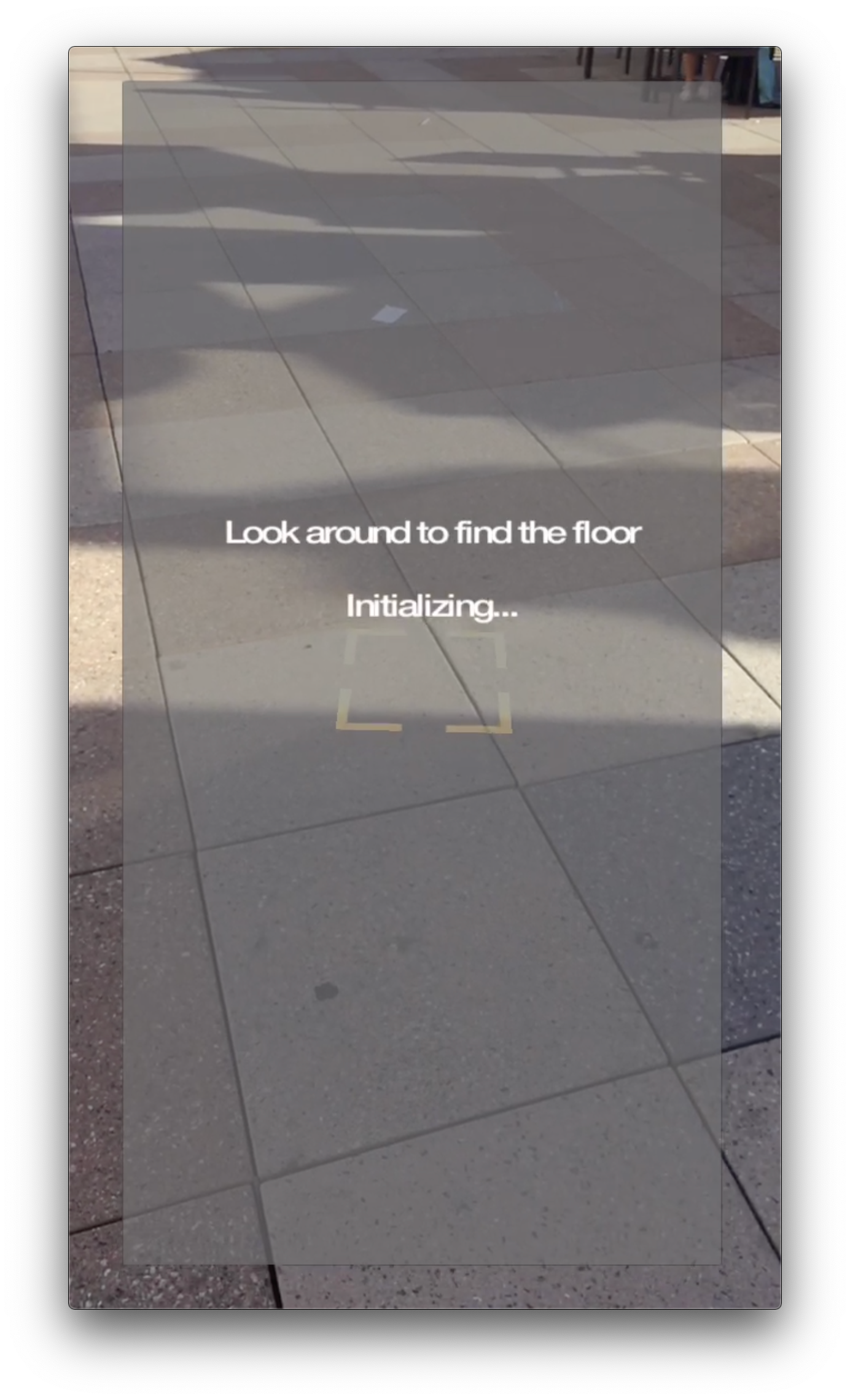 Loading page to initiate AR