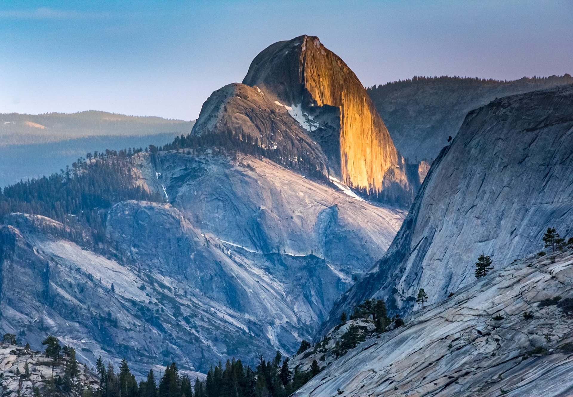 Half Dome at sunset