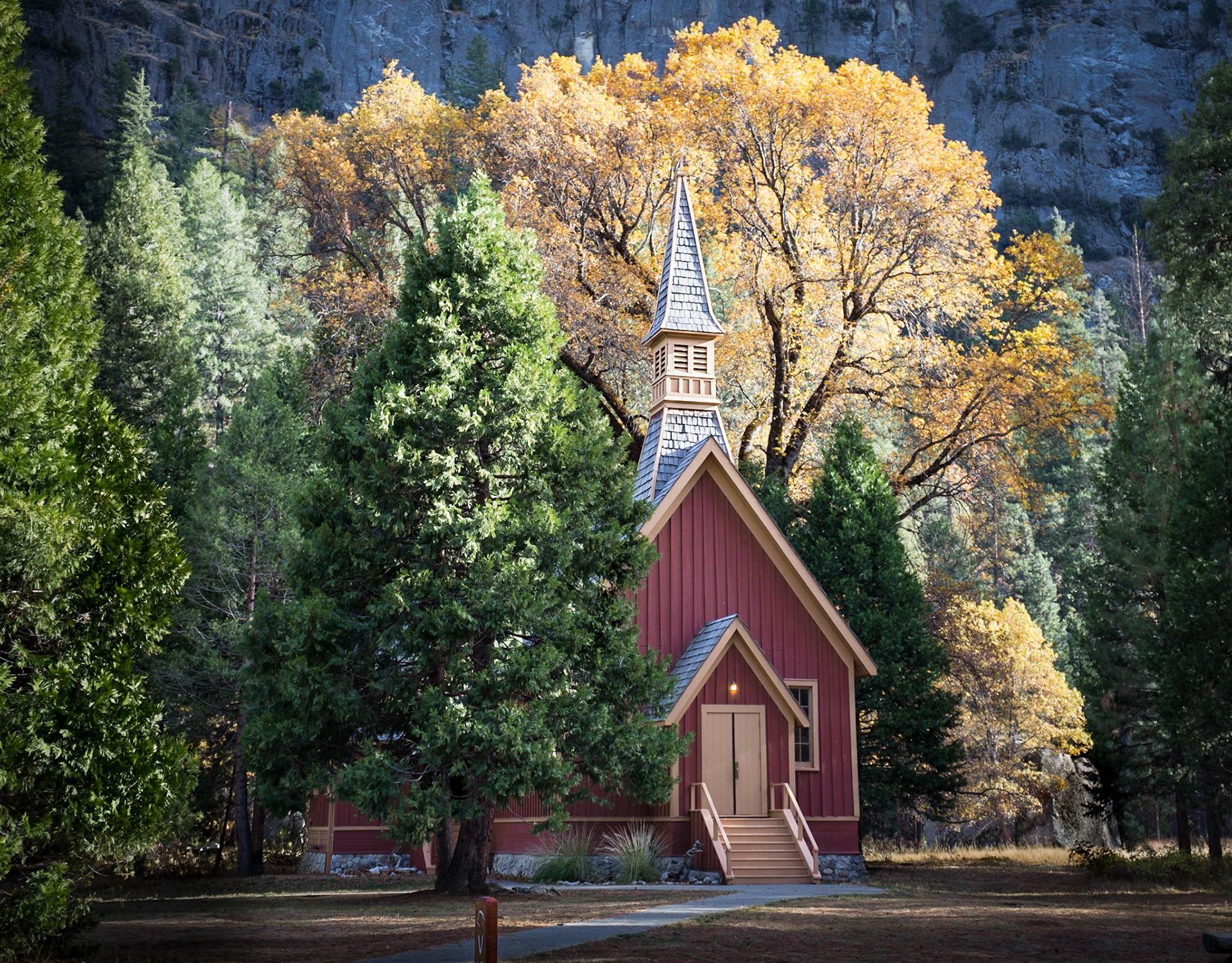 Chapel in early Autumn, Yosemite